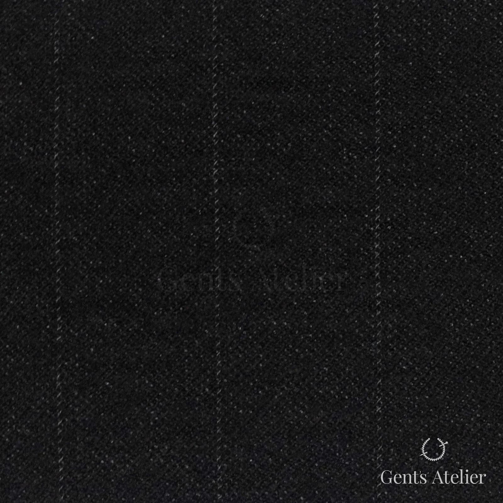 Костюмная ткань Marzoni 628 - 724 / 1500 — Тёмно-синий, полоса, 100% шерсть