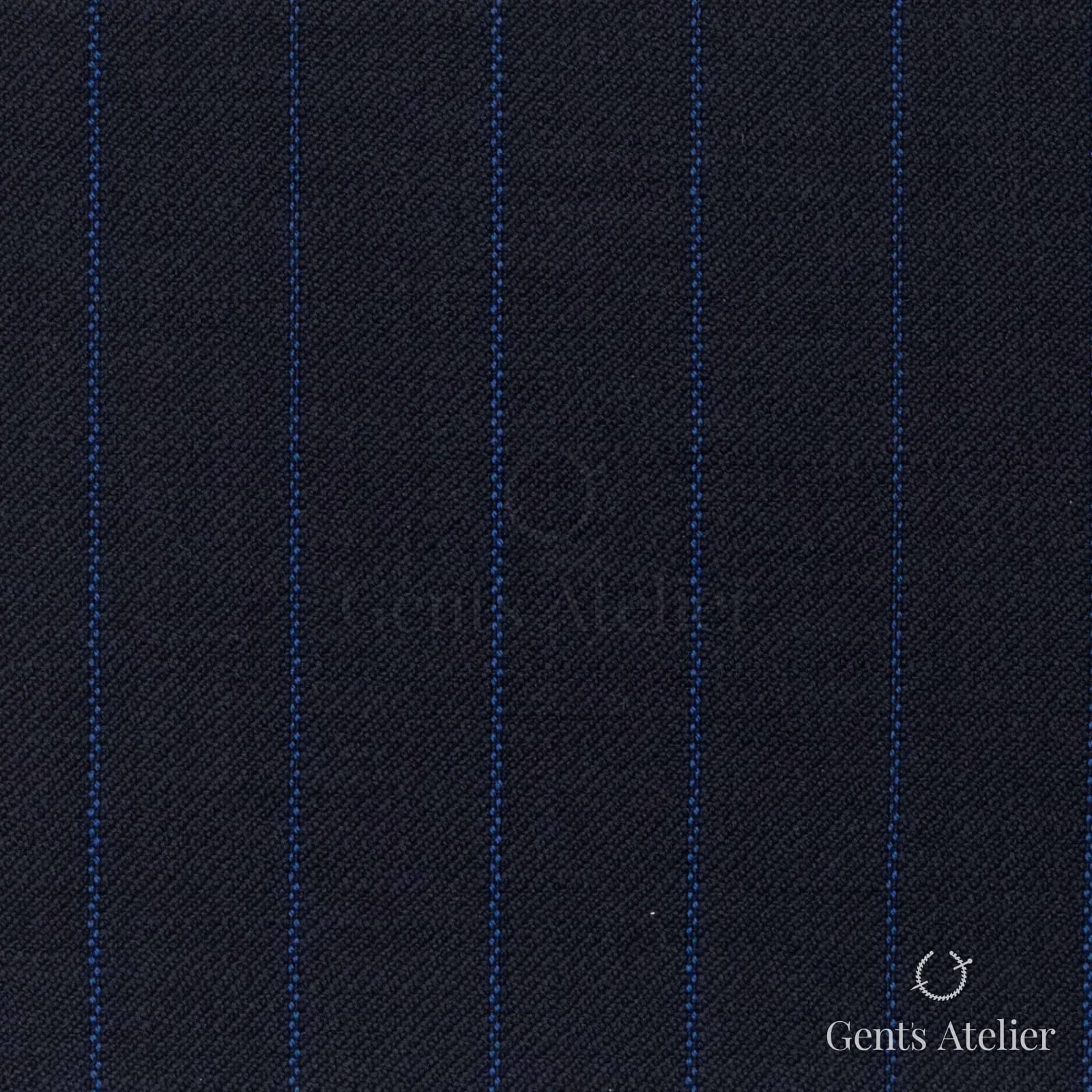 Костюмная ткань Marzoni 723 - 010 / 1200 — Тёмно-синий / Синий, полоса, 100% шерсть