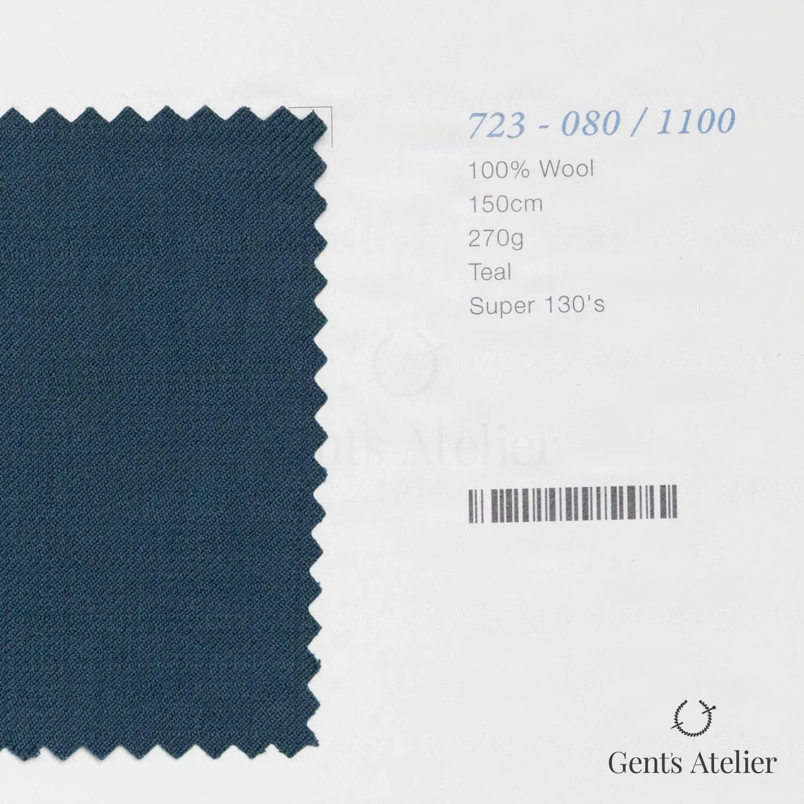 Образец ткани Marzoni 723 - 080 / 1100 с этикеткой — Teal