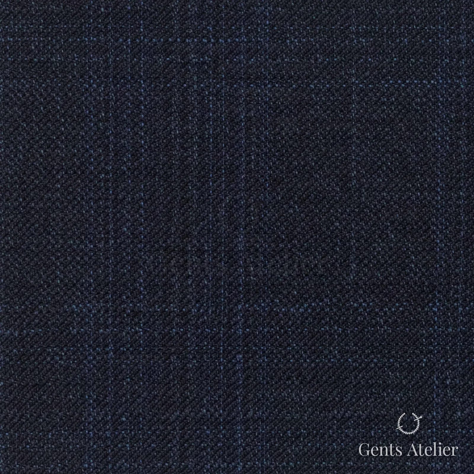 Костюмная ткань Marzoni 723 - 111 / 1200 — Тёмно-синий / Синий, оконная клетка, 100% шерсть