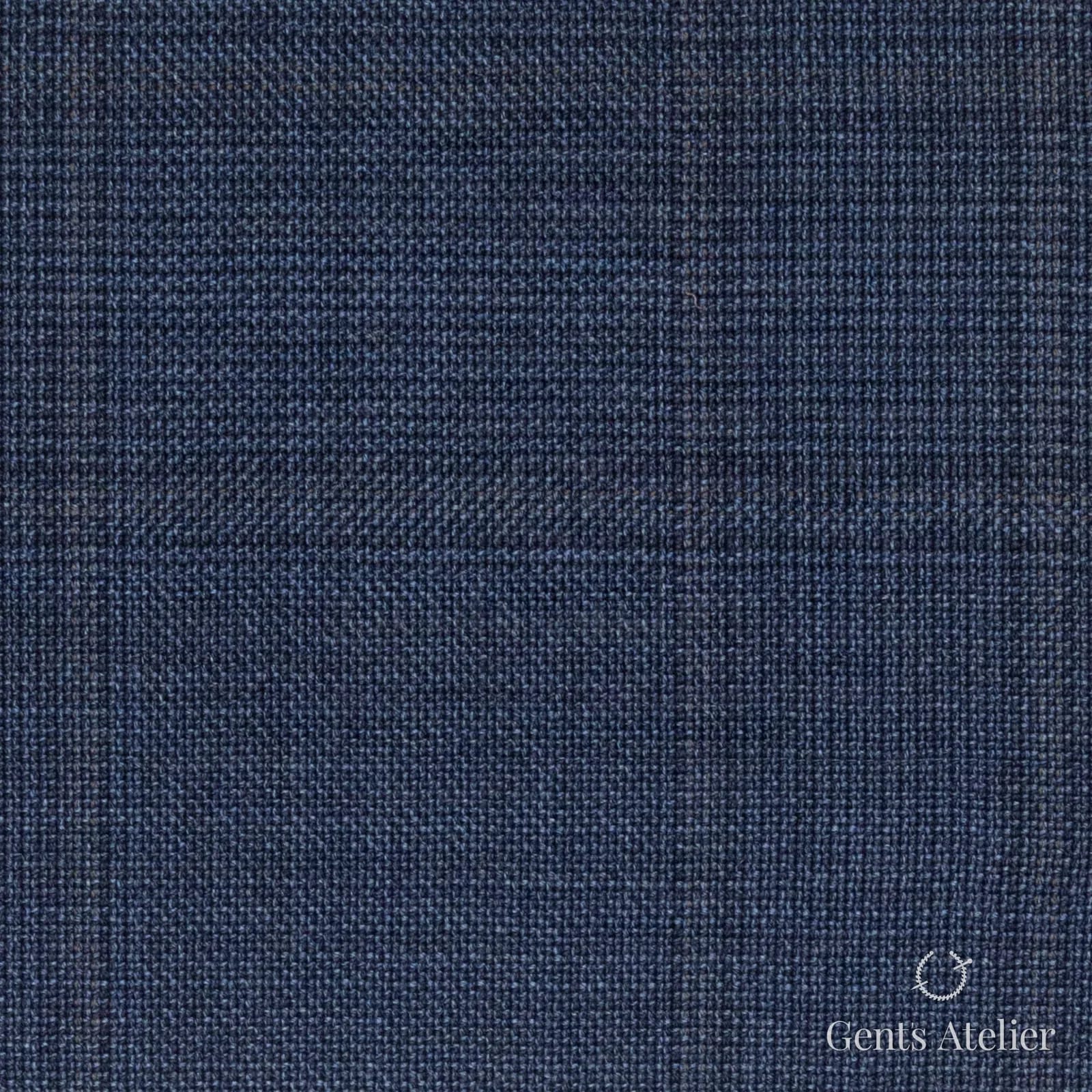 Костюмная ткань Marzoni 723 - 188 / 1100 — Синий, оконная клетка, 100% шерсть