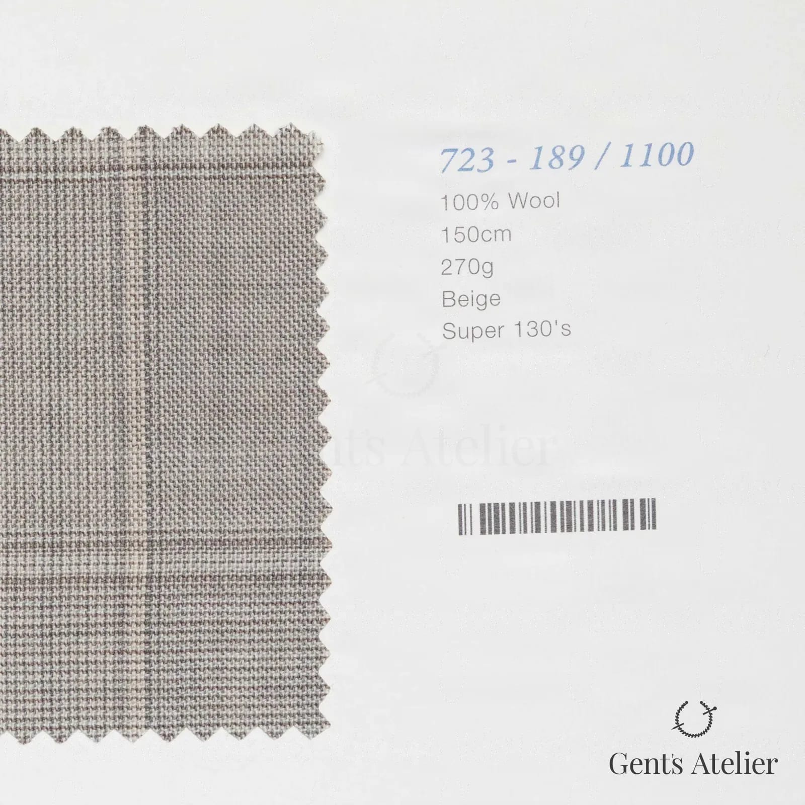 Образец ткани Marzoni 723 - 189 / 1100 с этикеткой — Бежевый