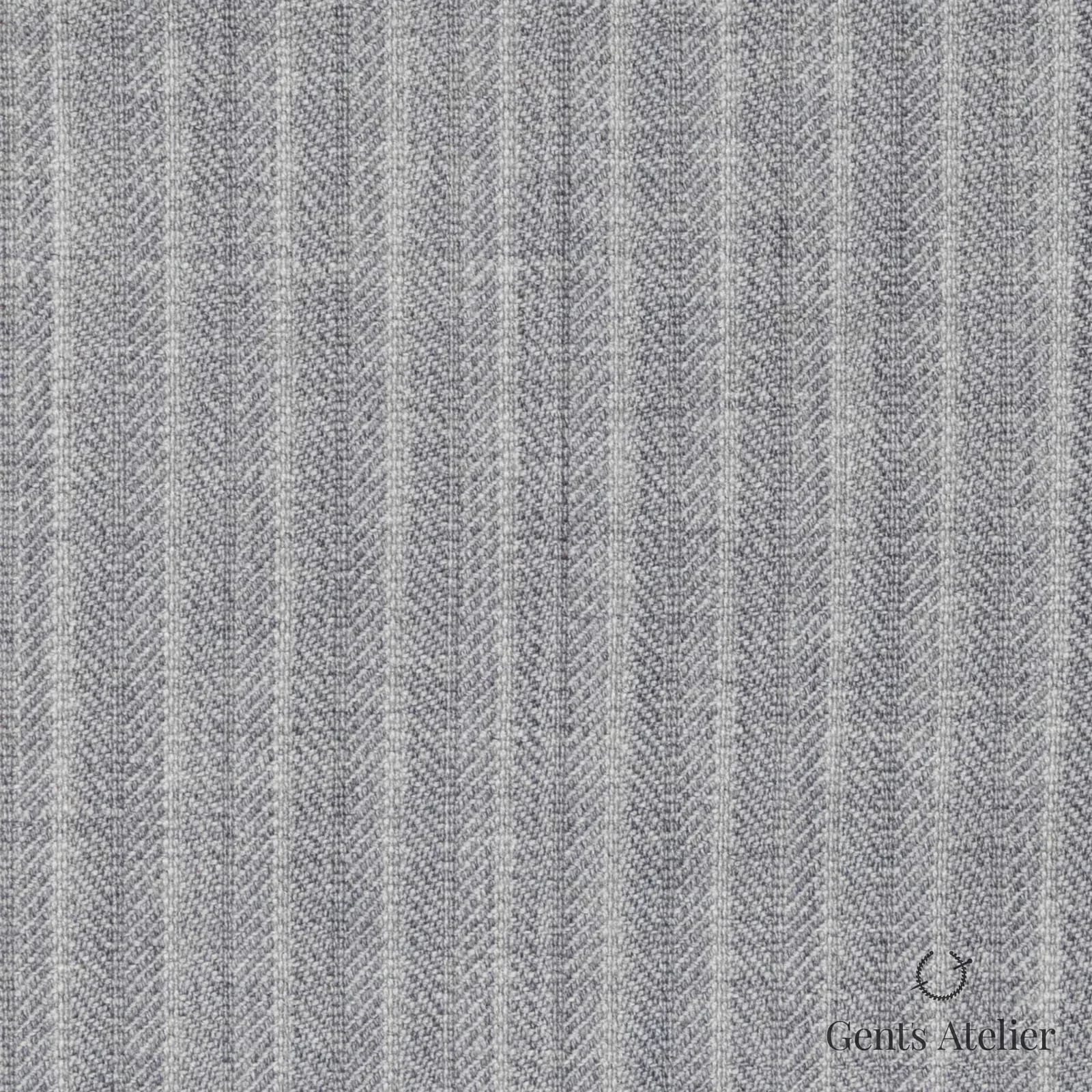 Костюмная ткань Marzoni 723 - 198 / 1100 — Светло-серый, полоса, 100% шерсть