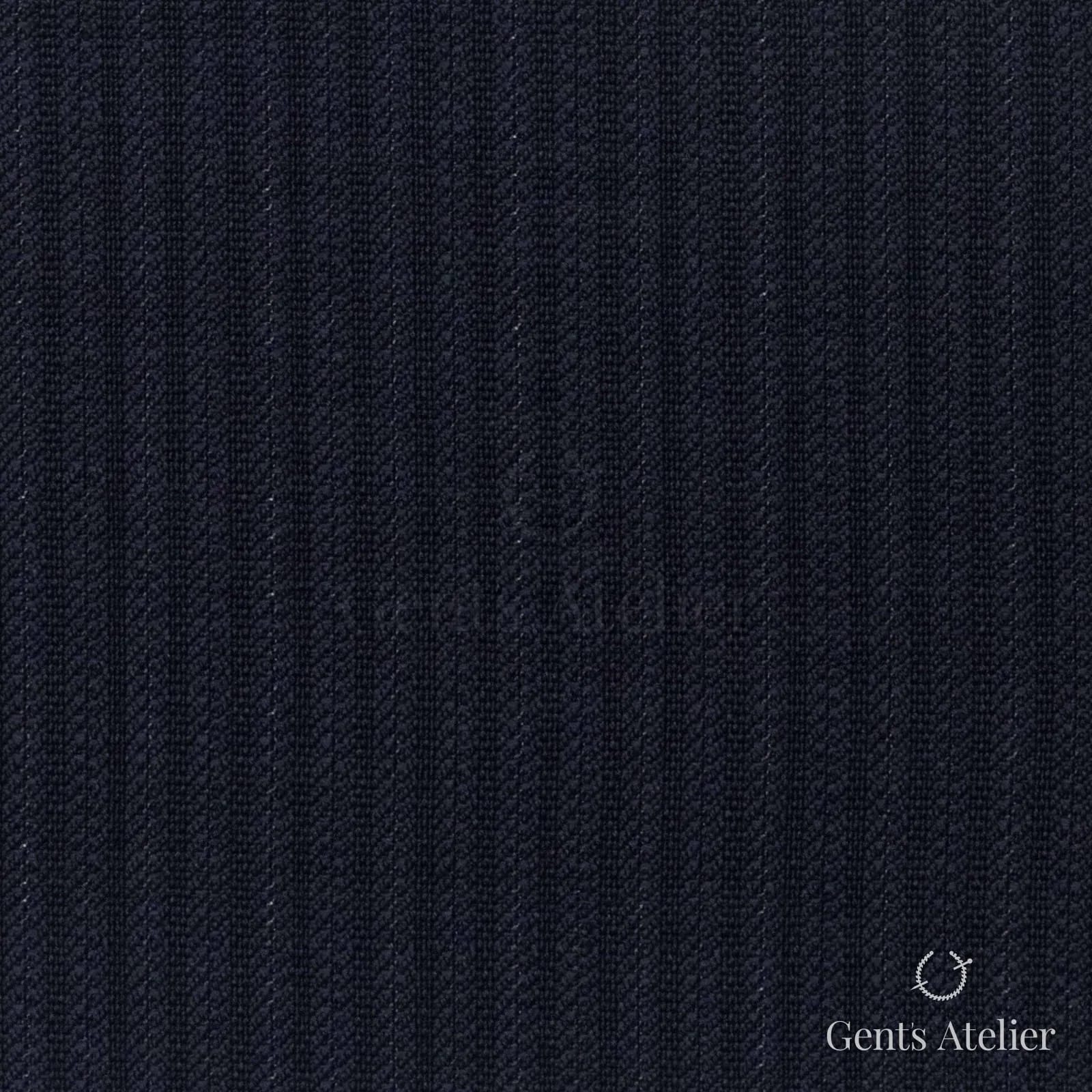 Костюмная ткань Marzoni 723 - 202 / 1100 — Тёмно-синий, полоса, 100% шерсть
