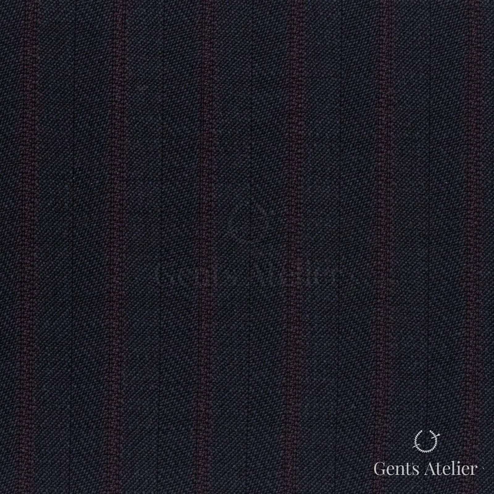 Костюмная ткань Marzoni 721 - 122 / 900 — Тёмно-синий / Красный, полоса, 100% шерсть