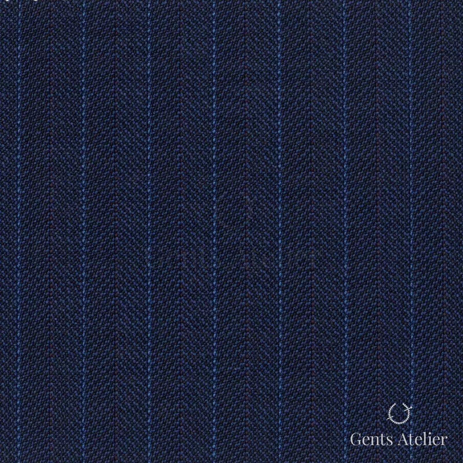 Костюмная ткань Marzoni 721 - 125 / 900 — Синий / Голубой, ёлочка, 100% шерсть