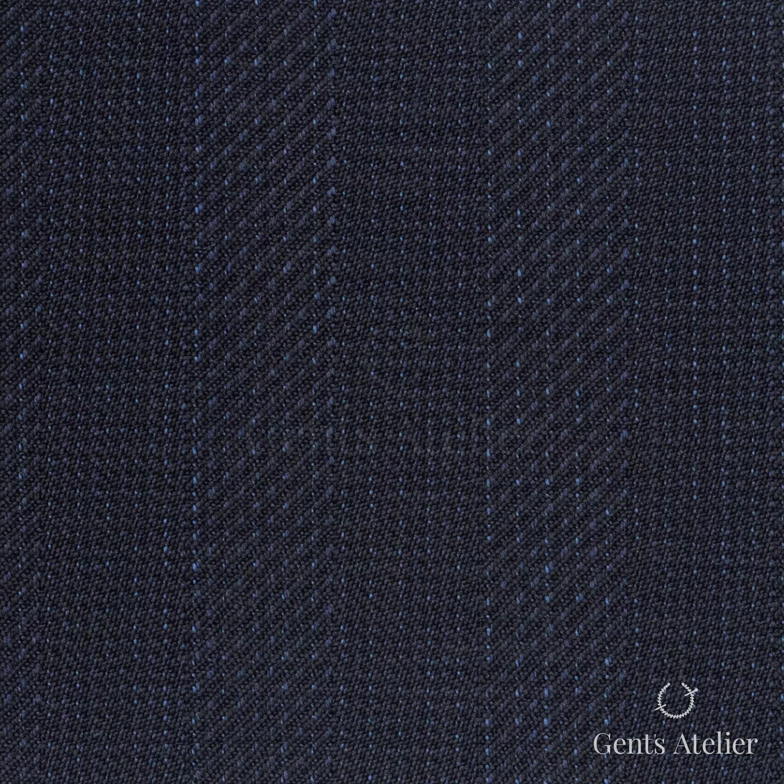 Костюмная ткань Marzoni 721 - 131 / 900 — Тёмно-синий, ёлочка, 100% шерсть