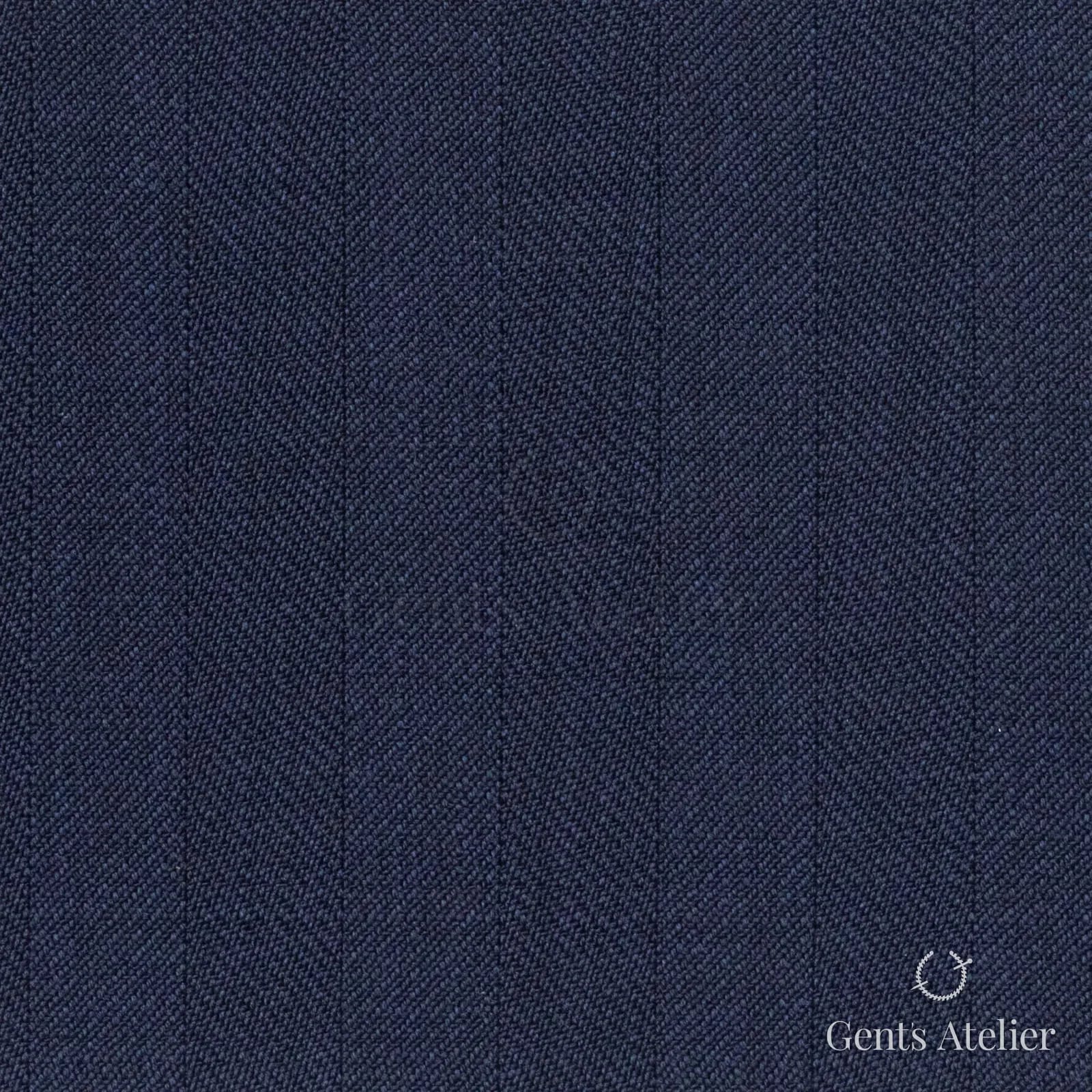 Костюмная ткань Marzoni 721 - 135 / 900 — Тёмно-синий, ёлочка, 100% шерсть