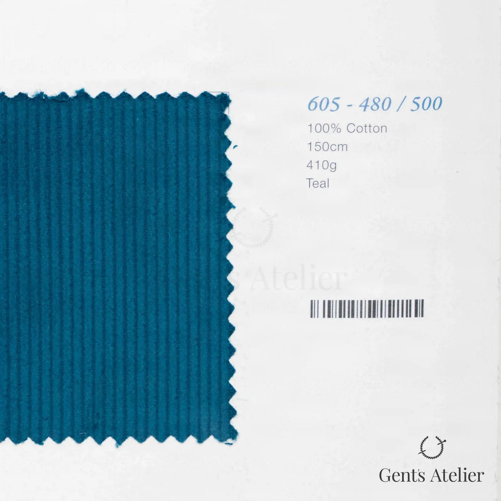 Образец ткани Marzoni 605 - 480 / 500 с этикеткой — Teal