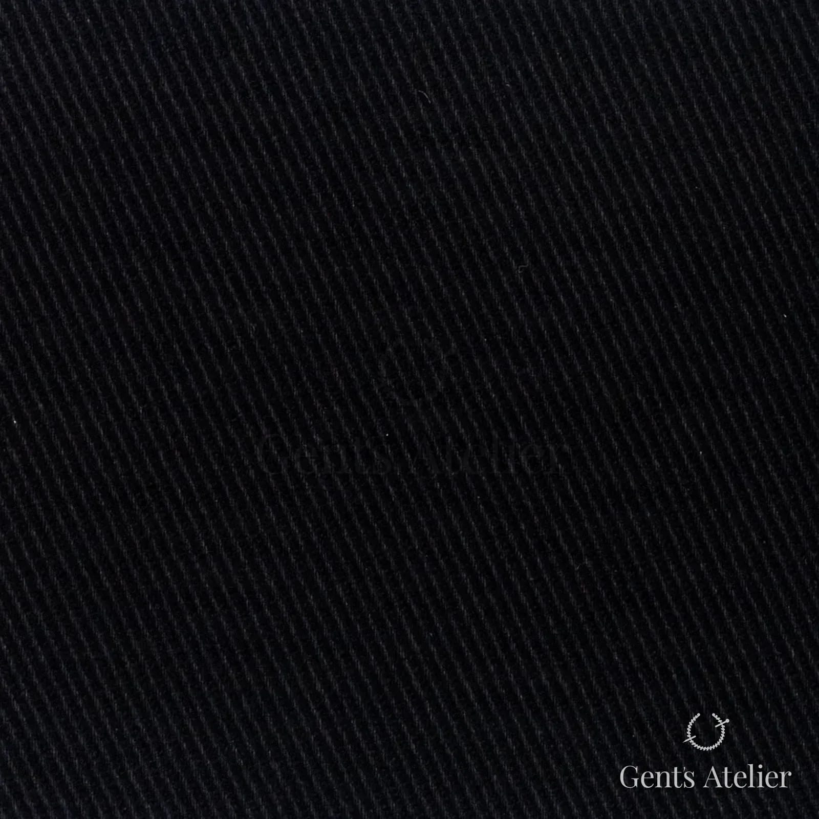 Костюмная ткань Marzoni 611 - 340 / 600 — Чёрный, однотонная, 100% хлопок