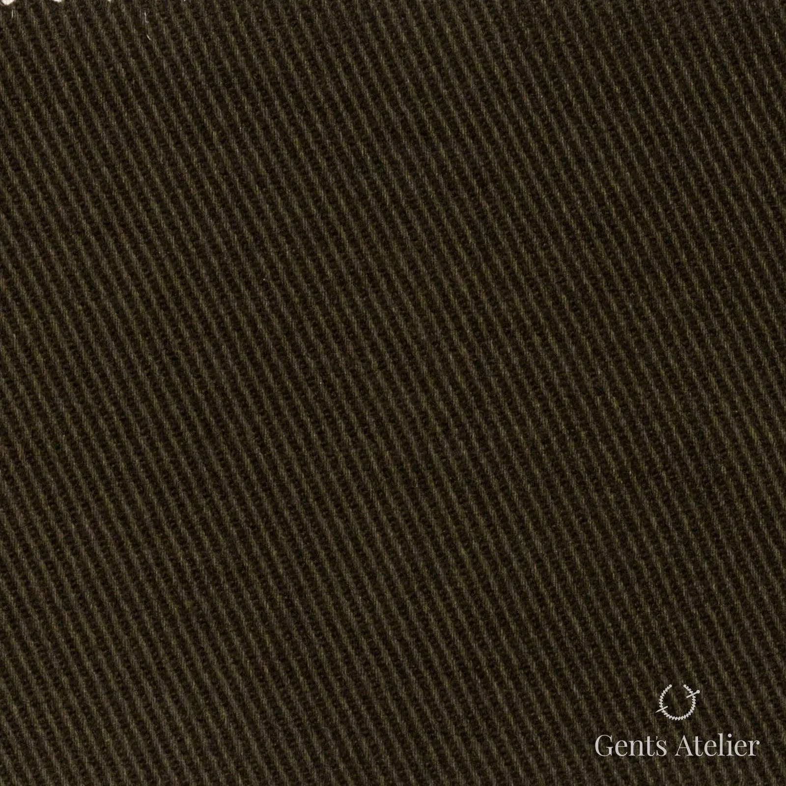 Костюмная ткань Marzoni 611 - 345 / 600 — Оливковый, однотонная, 100% хлопок
