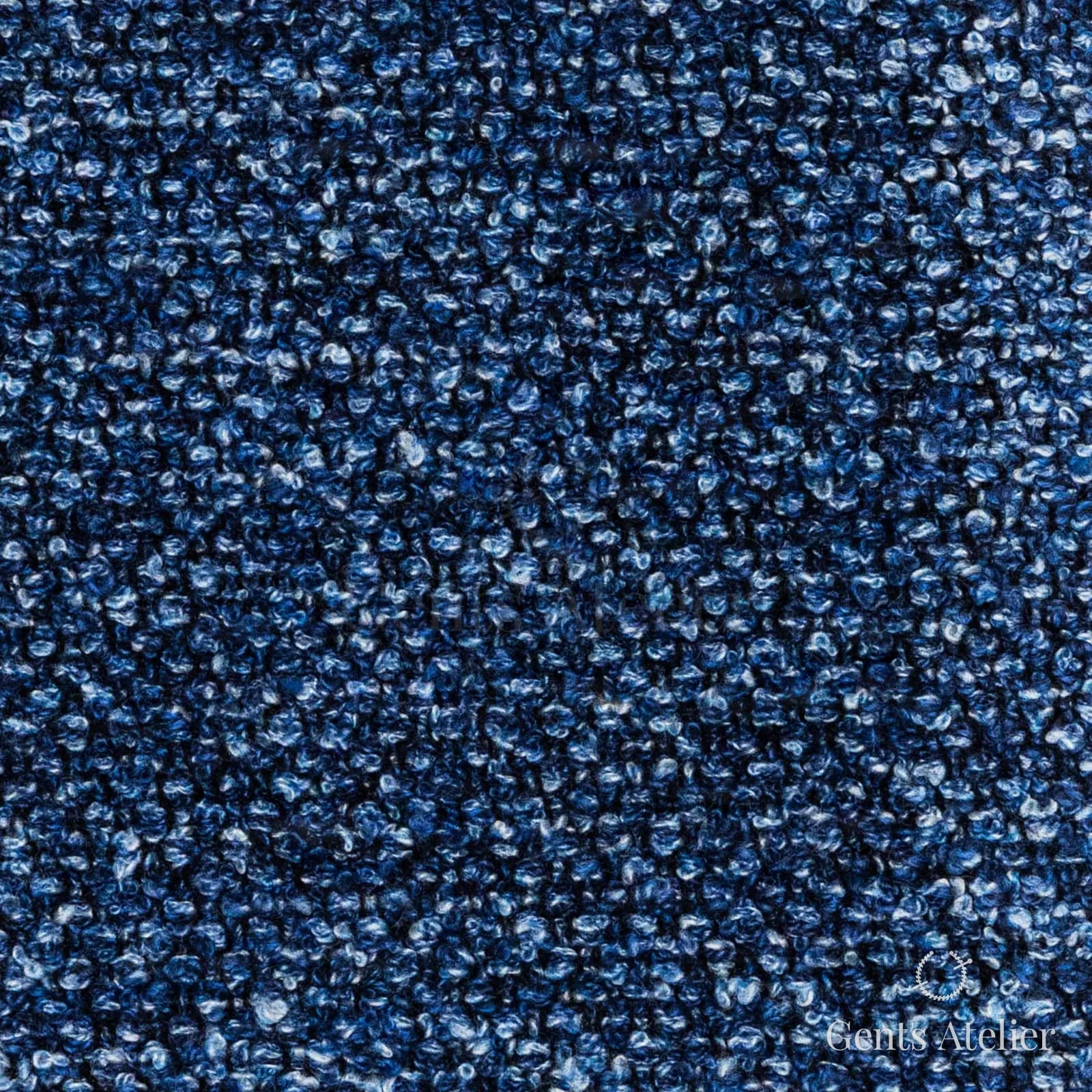 Костюмная ткань Marzoni 641 - 136 / 900 — Синий / Белый, меланж, 62% хлопок, 5% nylon, 17% мохер, 5% эластан