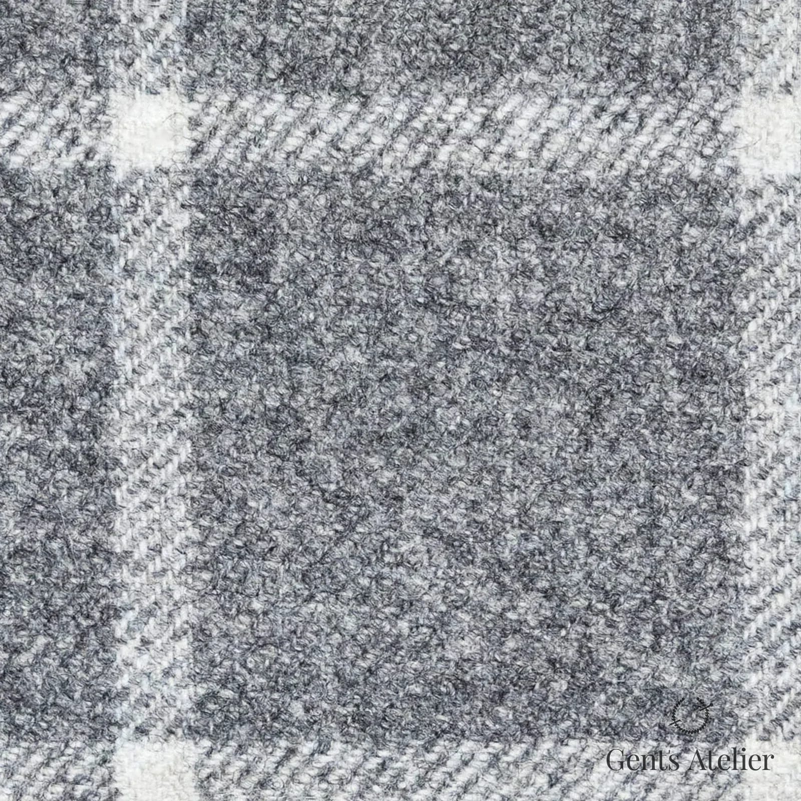 Костюмная ткань Marzoni 641 - 147 / 900 — Серый / Белый, клетка, 100% шерсть