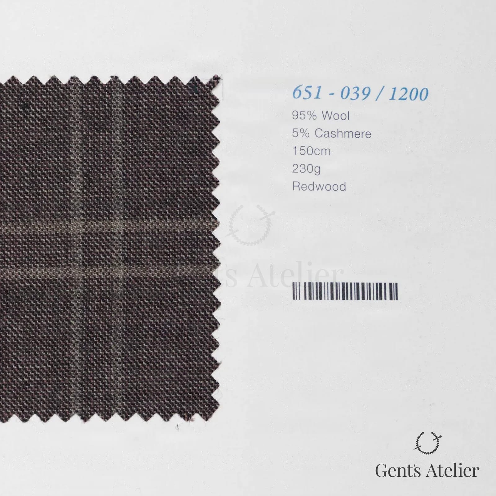 Образец ткани Marzoni 651 - 039 / 1200 с этикеткой — Redwood