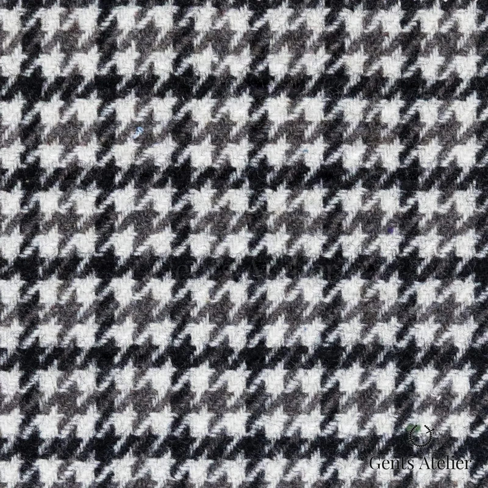 Костюмная ткань Marzoni 651 - 606 / 1200 — Молочный / Чёрный, гусиная лапка, 90% шерсть, 10% кашемир