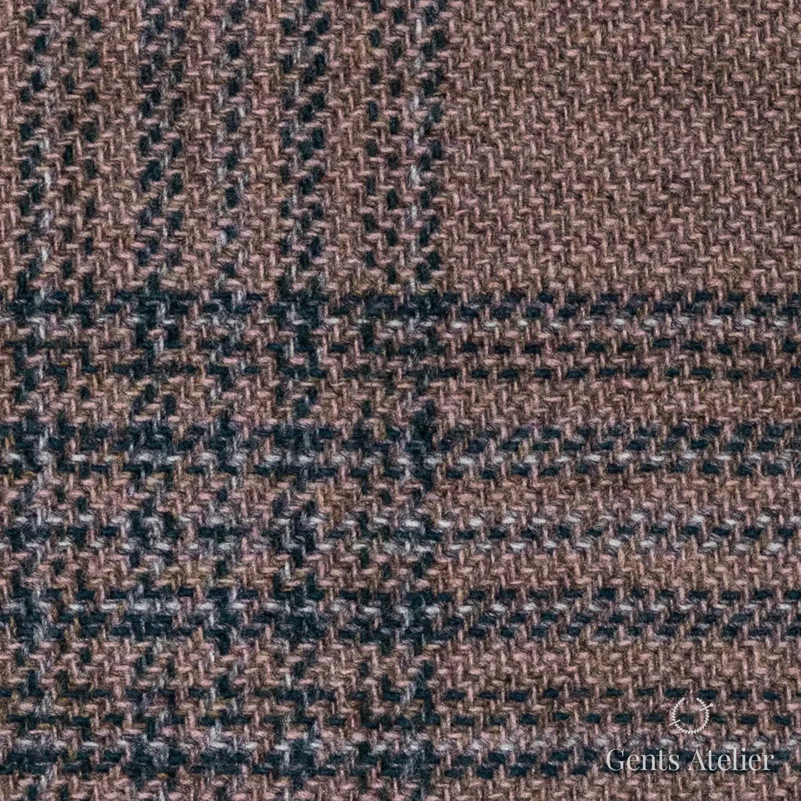 Костюмная ткань Marzoni 651 - 665 / 1200 — Pink / Зелёный, гусиная лапка, 90% шерсть, 10% кашемир