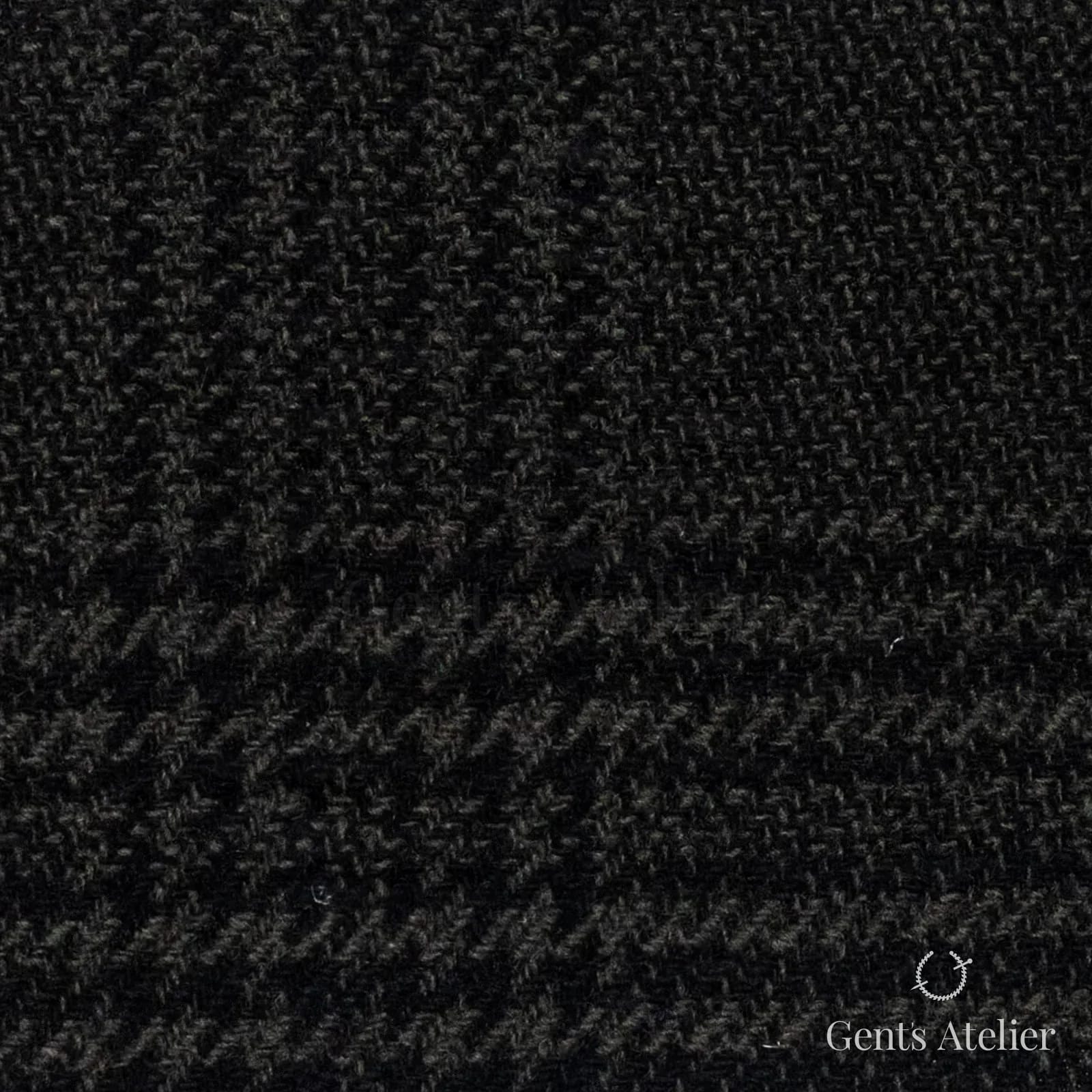 Костюмная ткань Marzoni 651 - 683 / 1500 — Оливковый / Чёрный, клетка, 90% шерсть, 10% кашемир