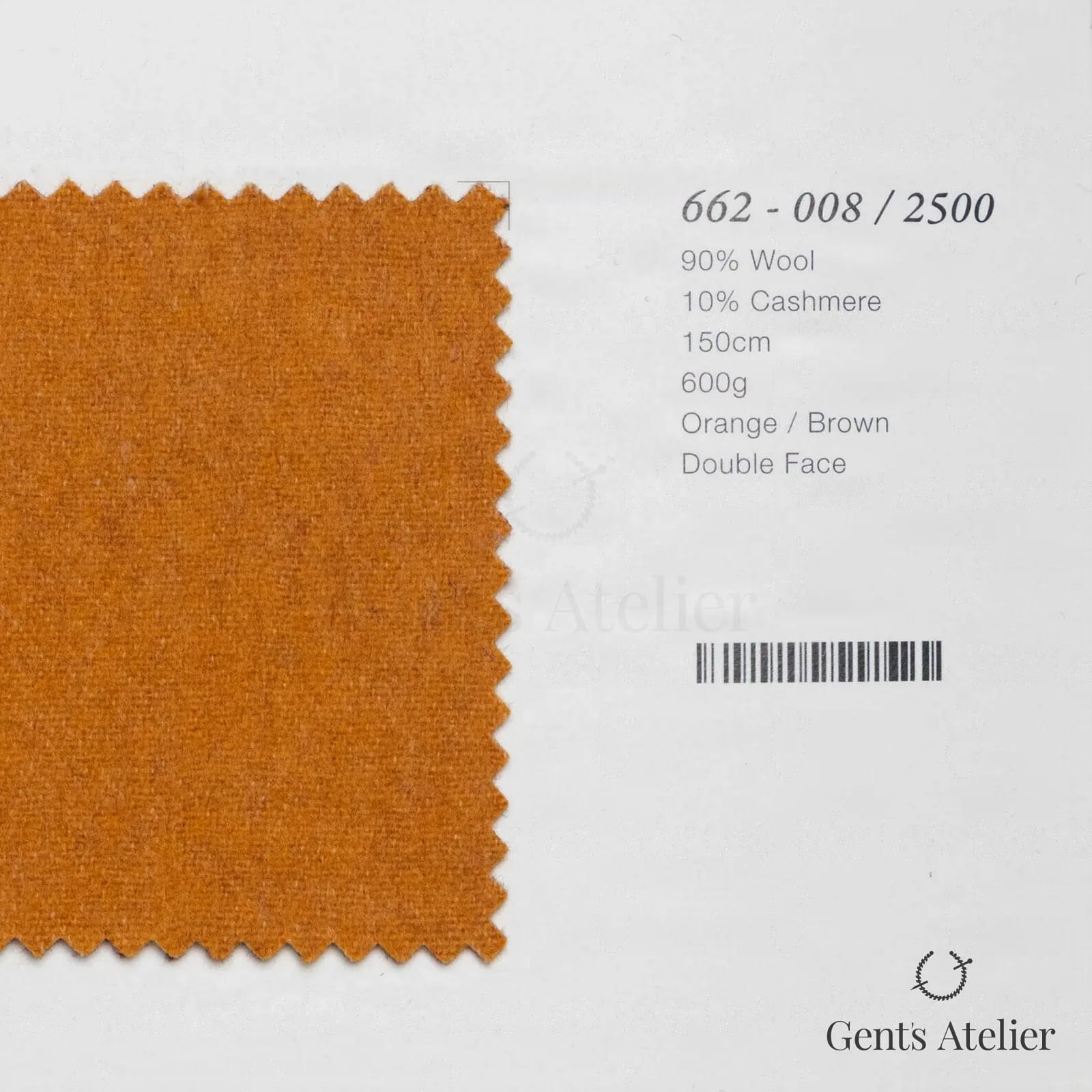 Образец ткани Marzoni 662 - 008 / 2500 с этикеткой — Orange / Коричневый