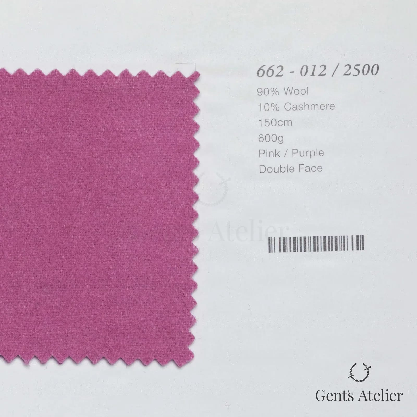 Образец ткани Marzoni 662 - 012 / 2500 с этикеткой — Pink / Фиолетовый
