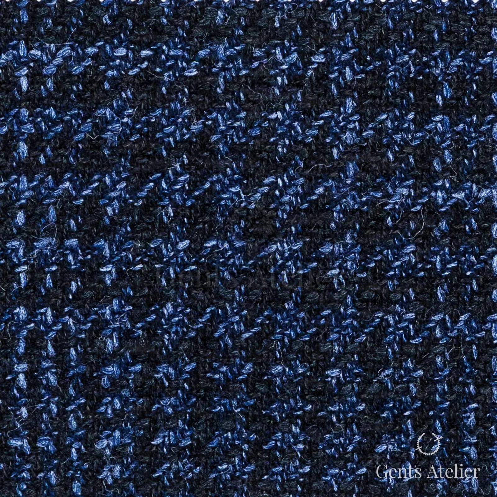 Костюмная ткань Marzoni 722 - 246 / 1300 — Синий / Чёрный, меланж, 88% шерсть, 12% шёлк