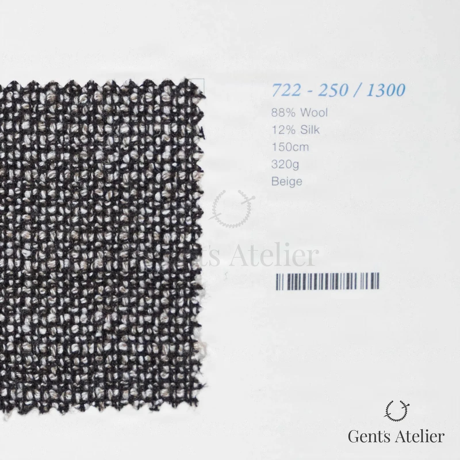 Образец ткани Marzoni 722 - 250 / 1300 с этикеткой — Бежевый