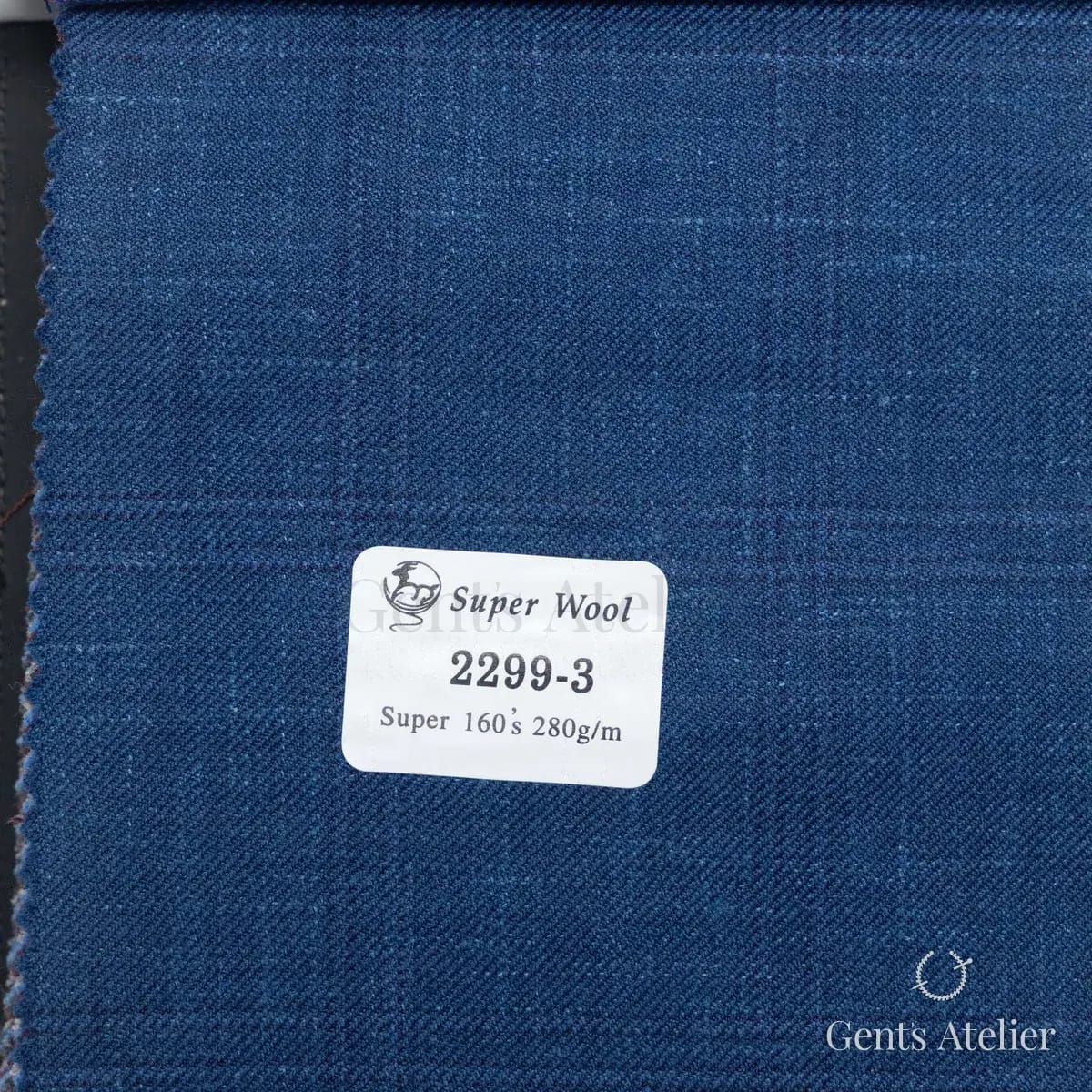 Образец ткани Gent's Colors 2299-3 с этикеткой, синий