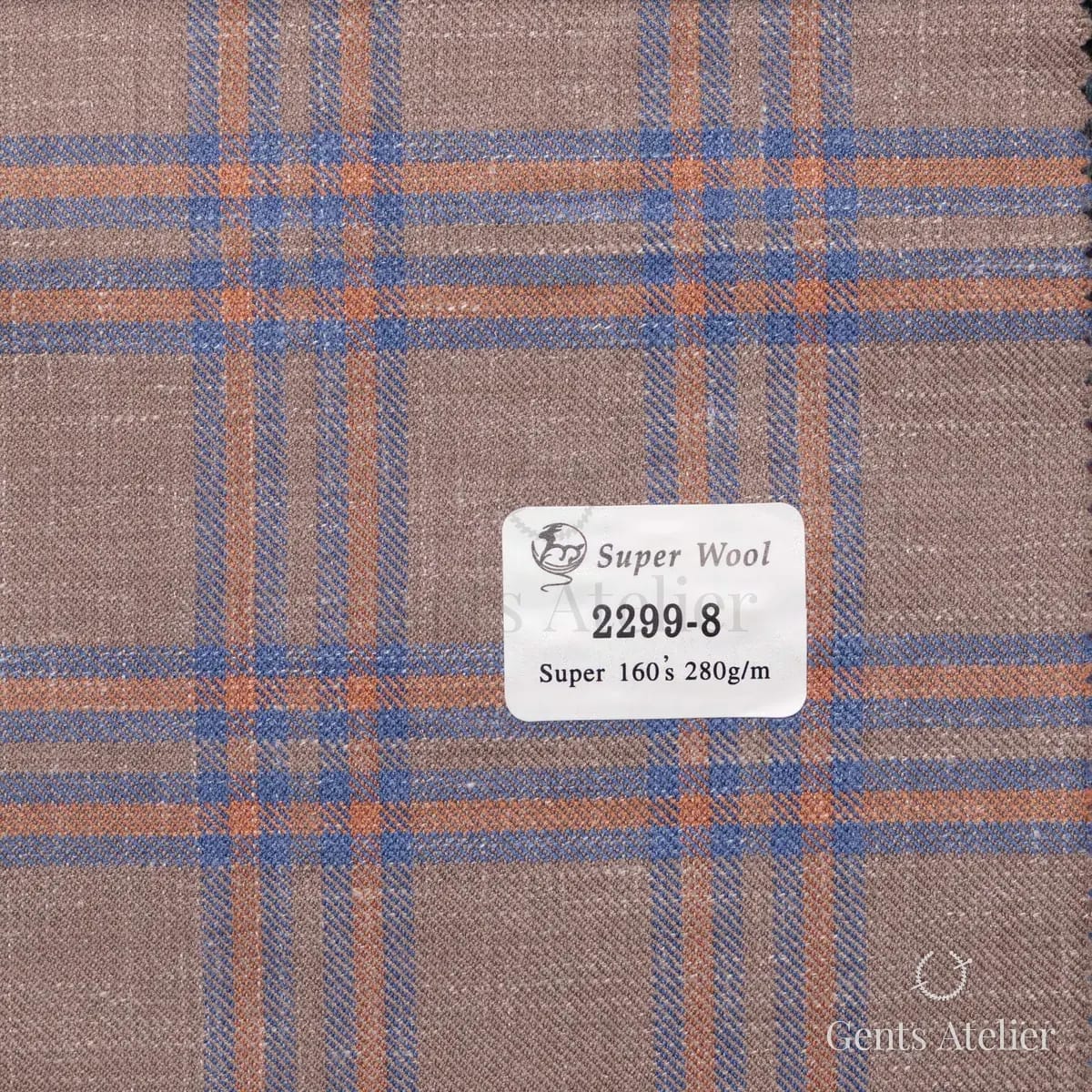 Образец ткани Gent's Colors 2299-8 с этикеткой, коричневый
