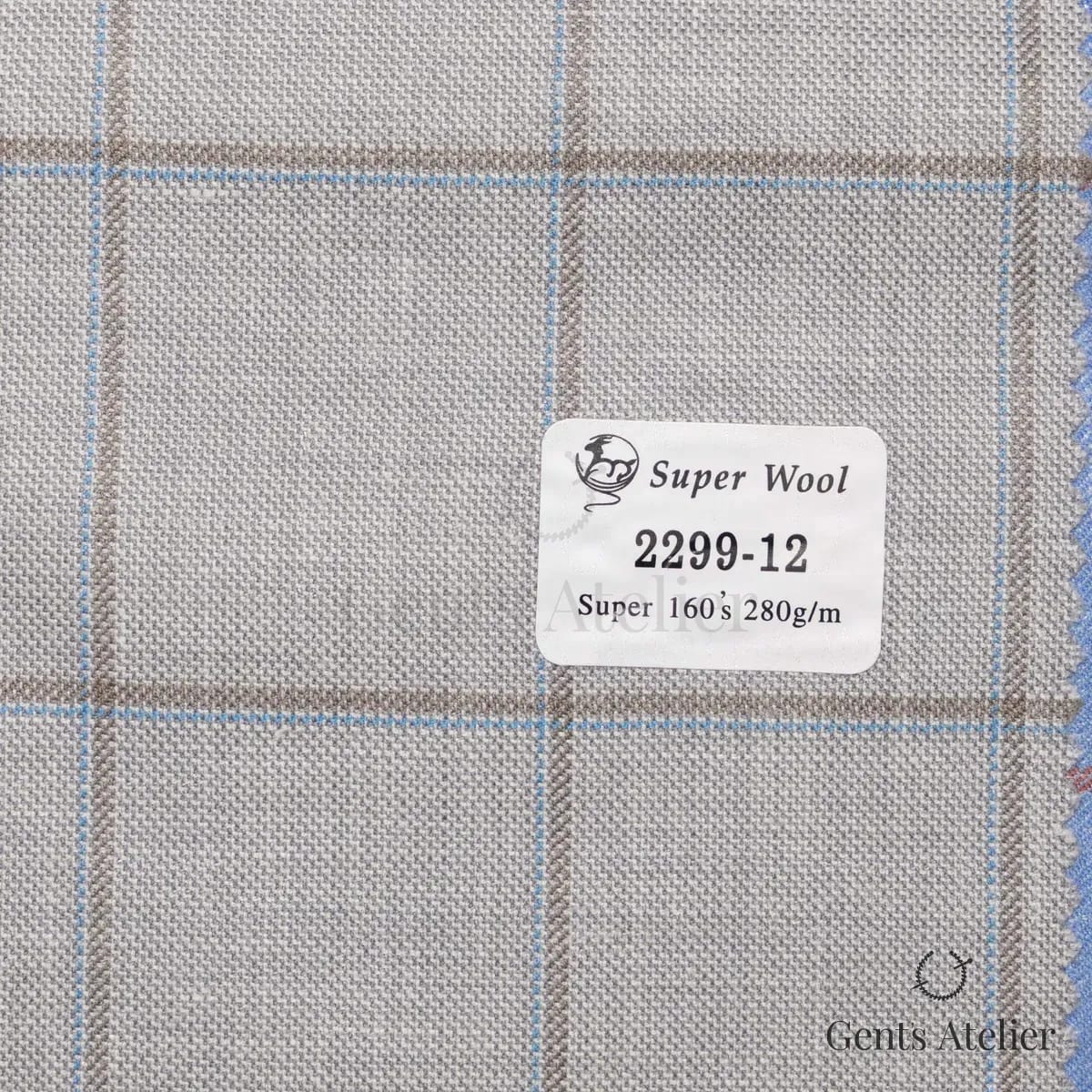 Образец ткани Gent's Colors 2299-12 с этикеткой, светло-серый
