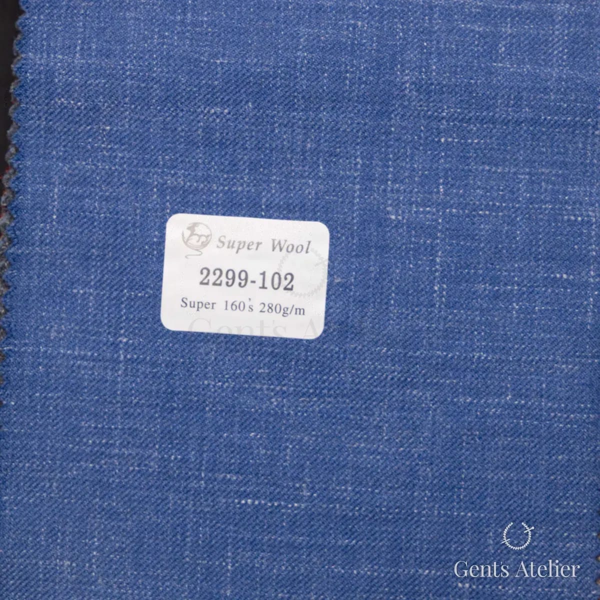 Образец ткани Gent's Colors 2299-102 с этикеткой, синий