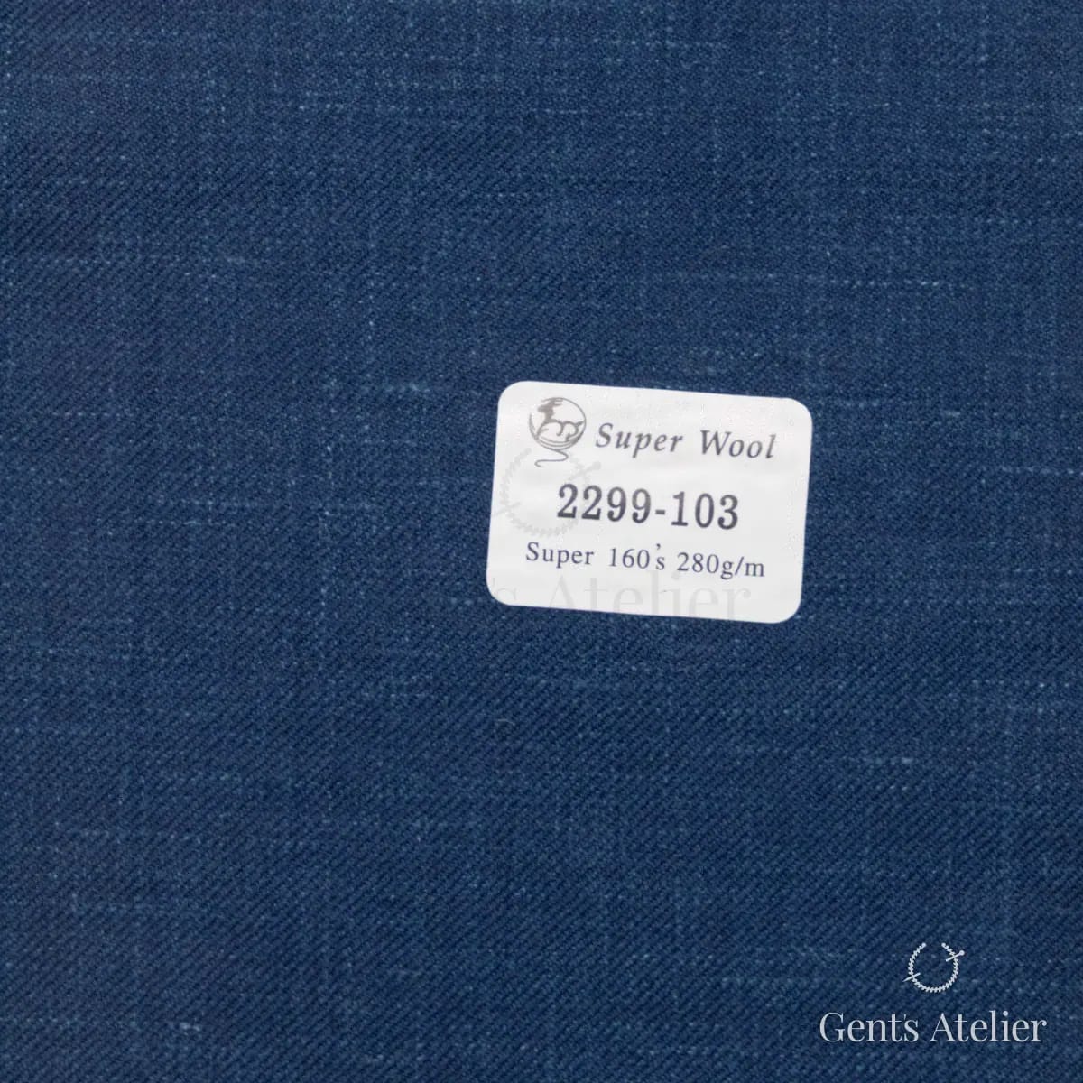 Образец ткани Gent's Colors 2299-103 с этикеткой, синий