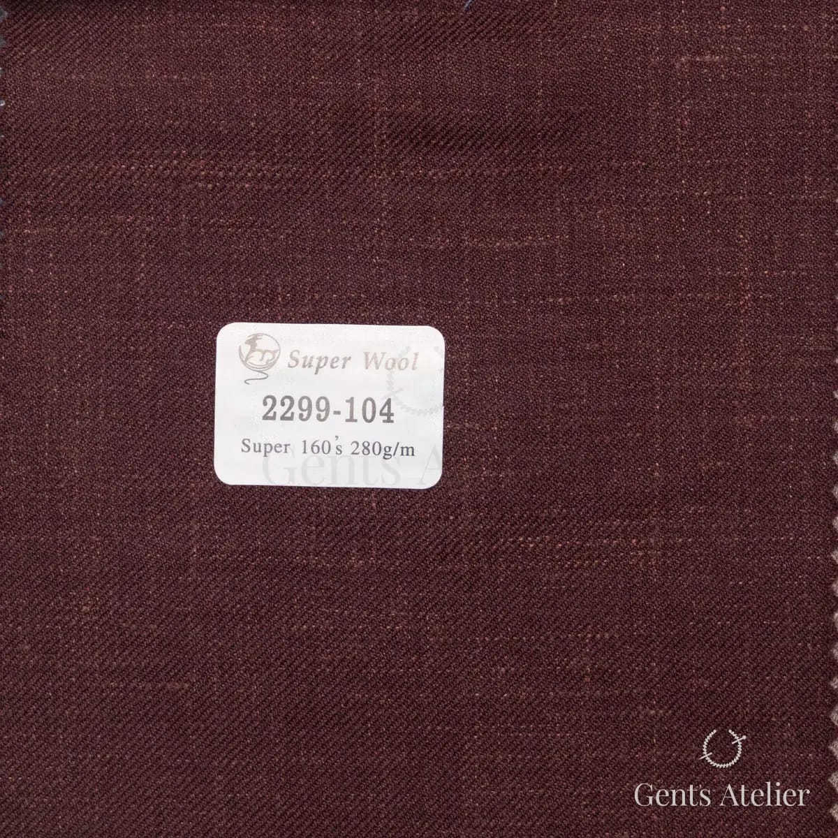 Образец ткани Gent's Colors 2299-104 с этикеткой, бордовый