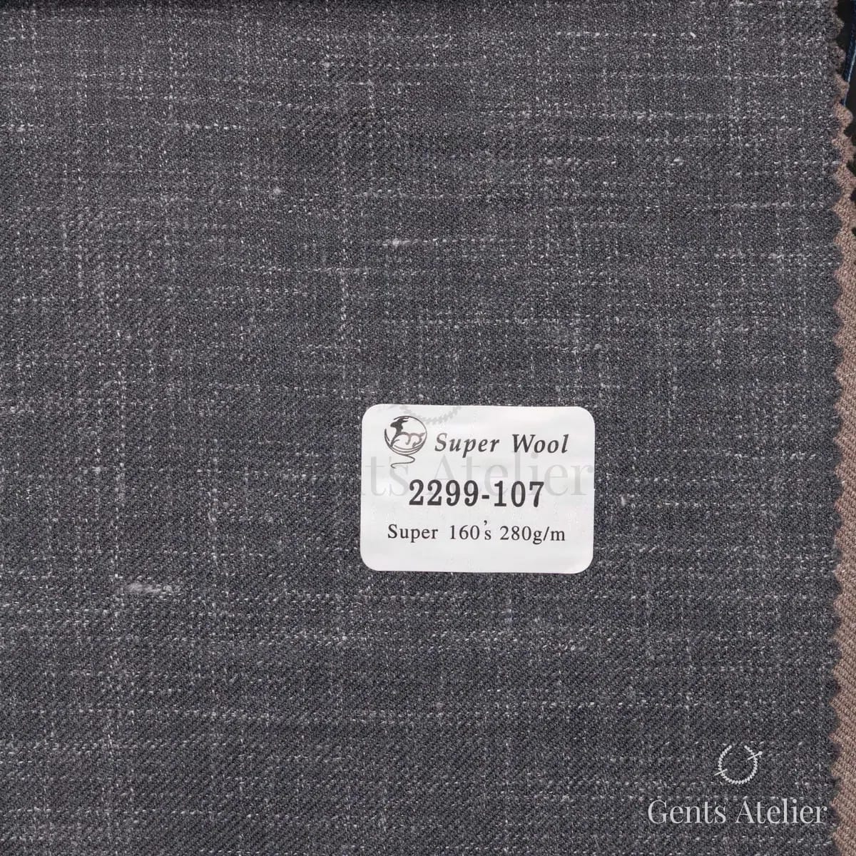 Образец ткани Gent's Colors 2299-107 с этикеткой, тёмно-серый