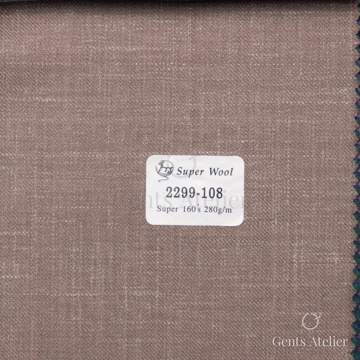 Образец ткани Gent's Colors 2299-108 с этикеткой, коричневый
