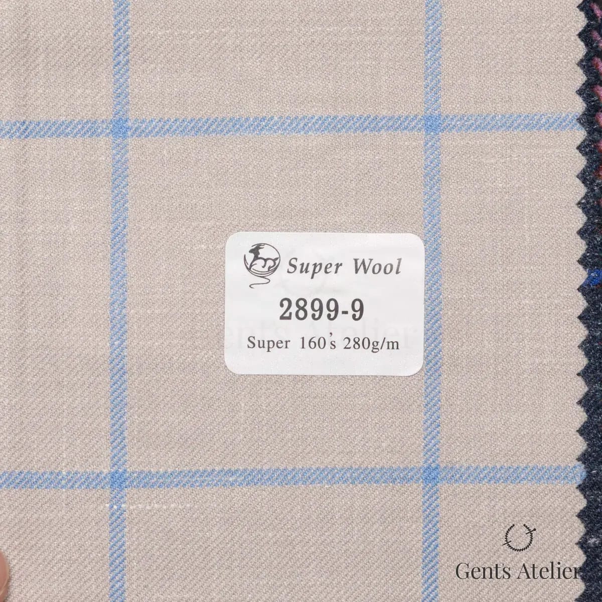 Образец ткани Gent's Colors 2899-9 с этикеткой, бежевый