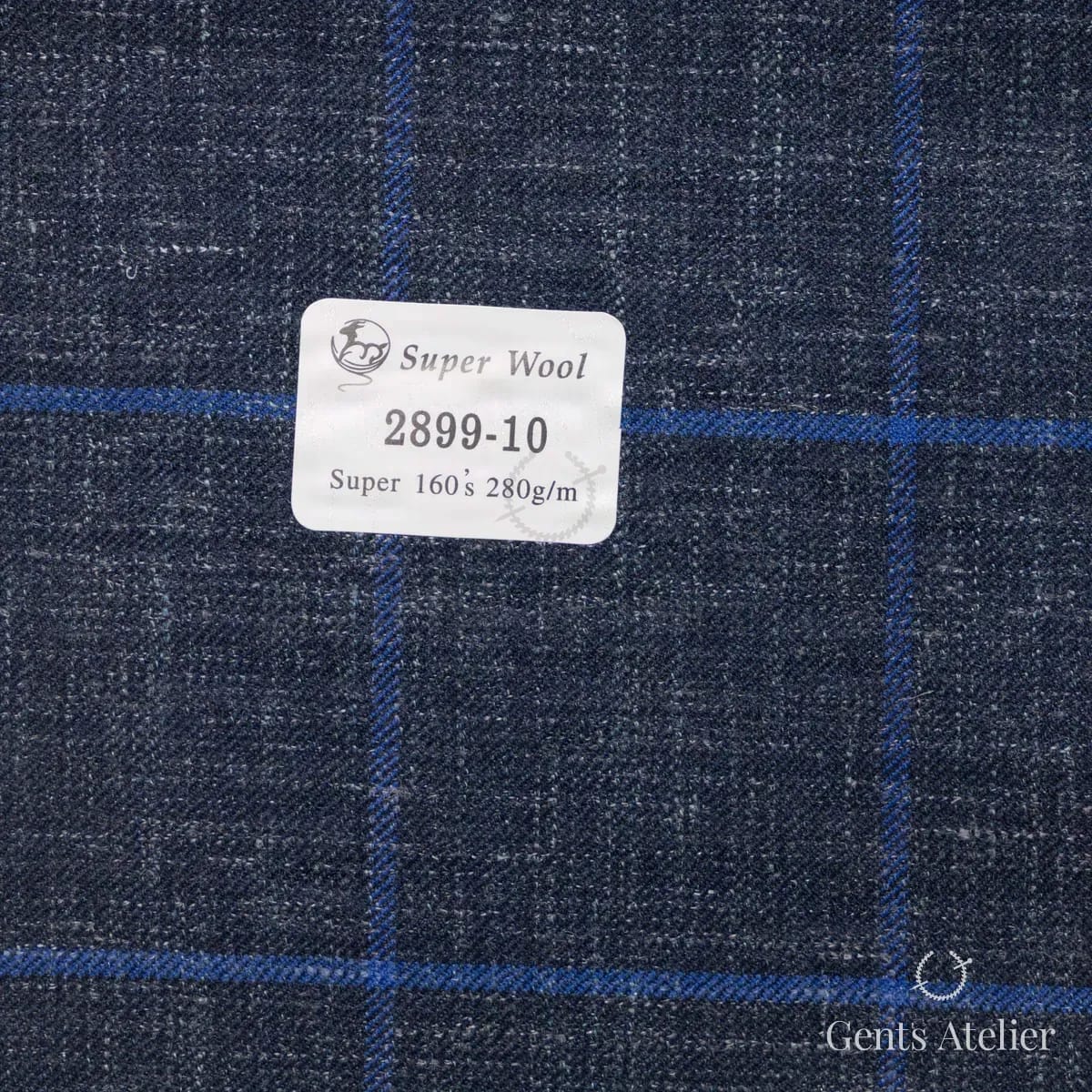 Образец ткани Gent's Colors 2899-10 с этикеткой, тёмно-серый