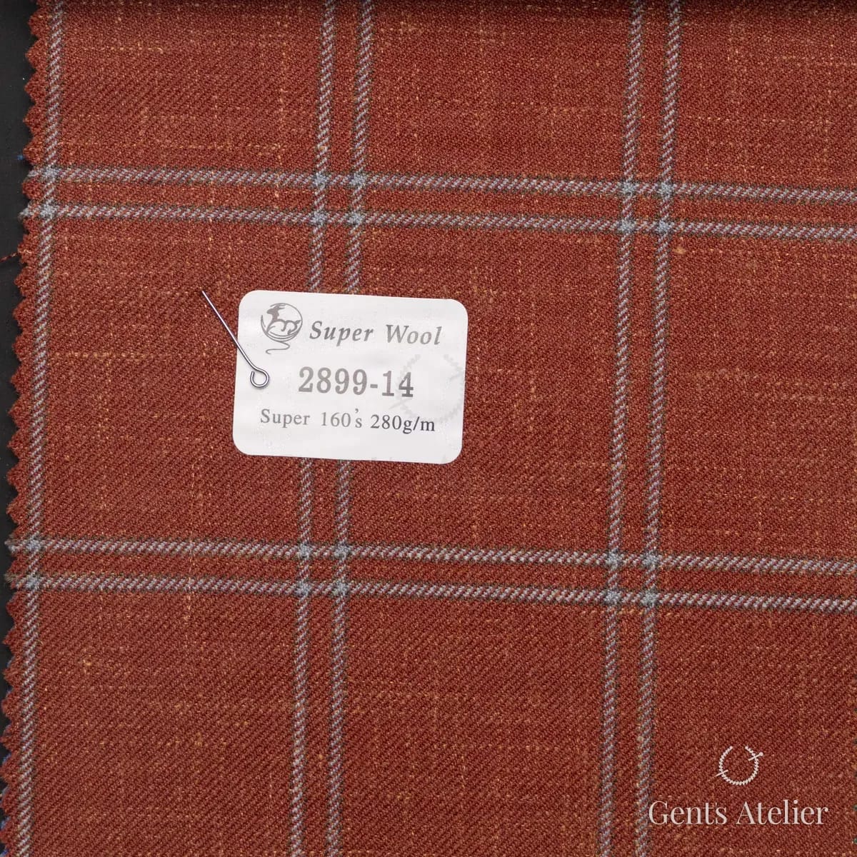 Образец ткани Gent's Colors 2899-14 с этикеткой, коричневый