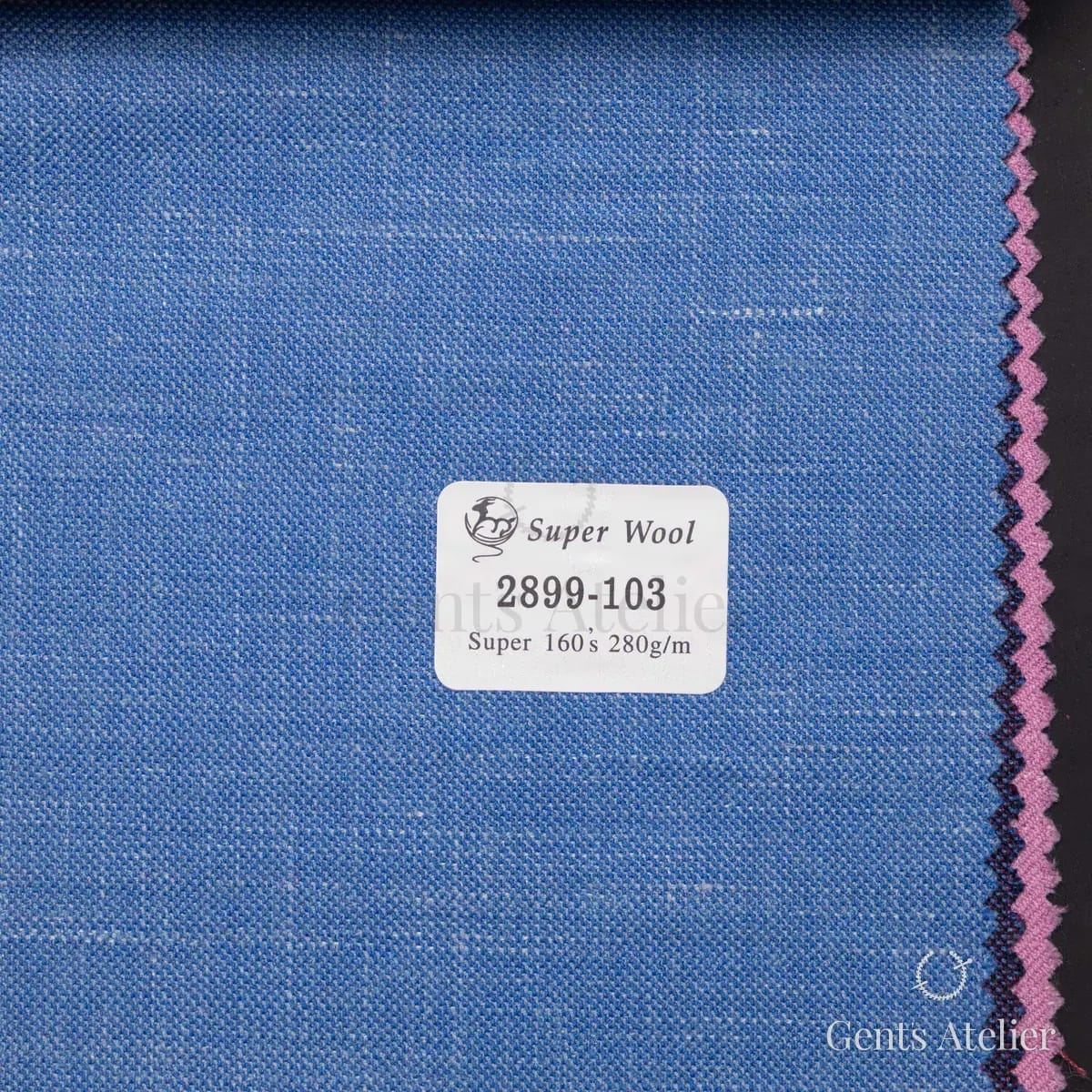 Образец ткани Gent's Colors 2899-103 с этикеткой, голубой