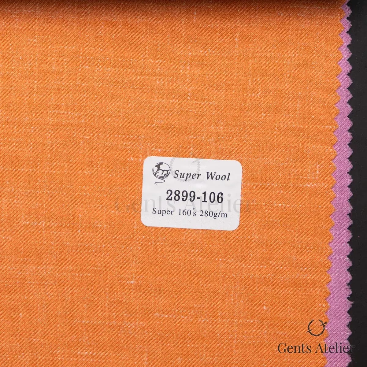Образец ткани Gent's Colors 2899-106 с этикеткой, оранжевый