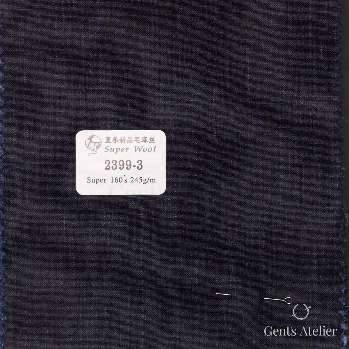 Образец ткани Gent's Colors 2399-3 с этикеткой, тёмно-синий