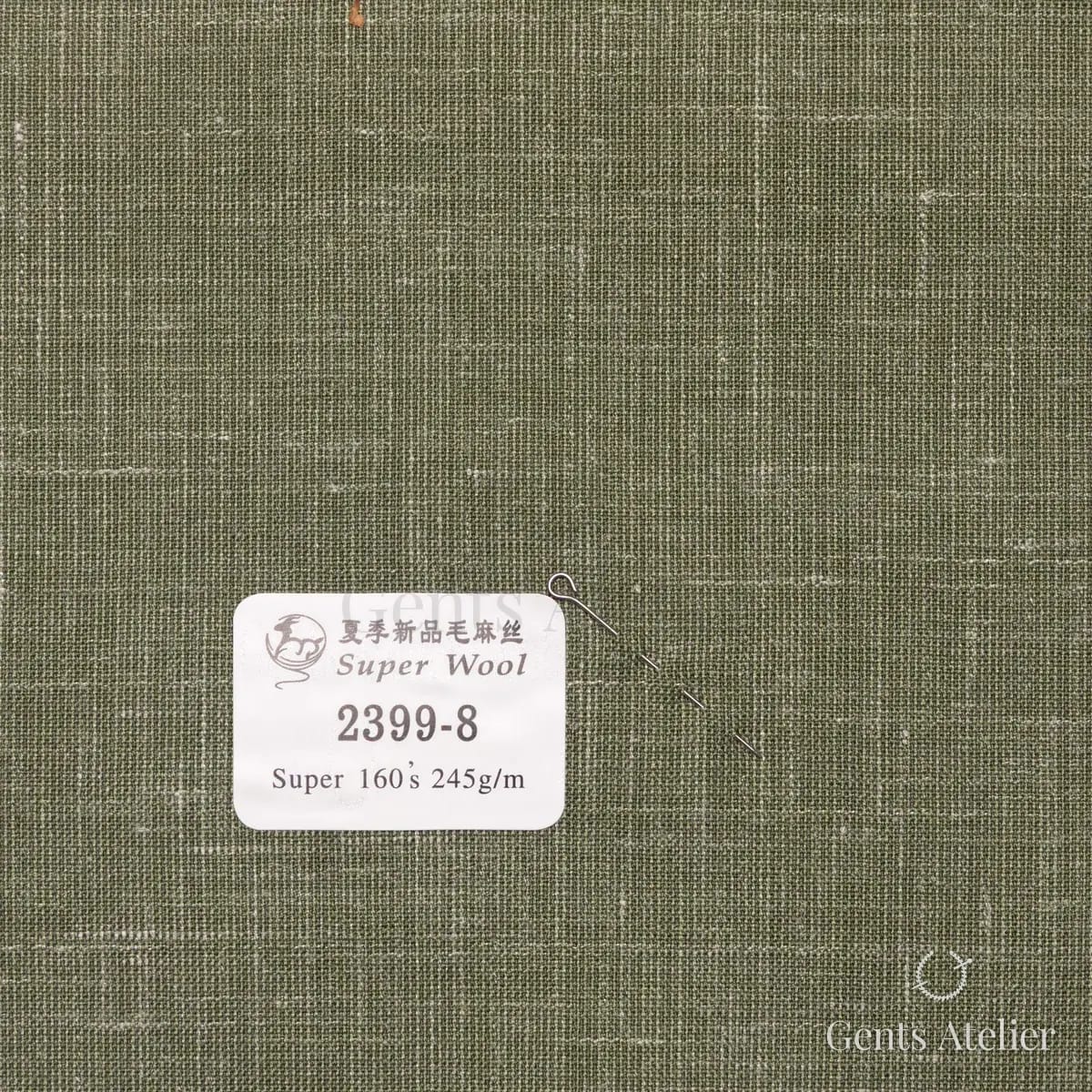 Образец ткани Gent's Colors 2399-8 с этикеткой, хаки