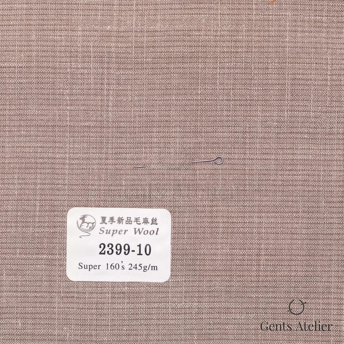 Образец ткани Gent's Colors 2399-10 с этикеткой, пыльно-розовый