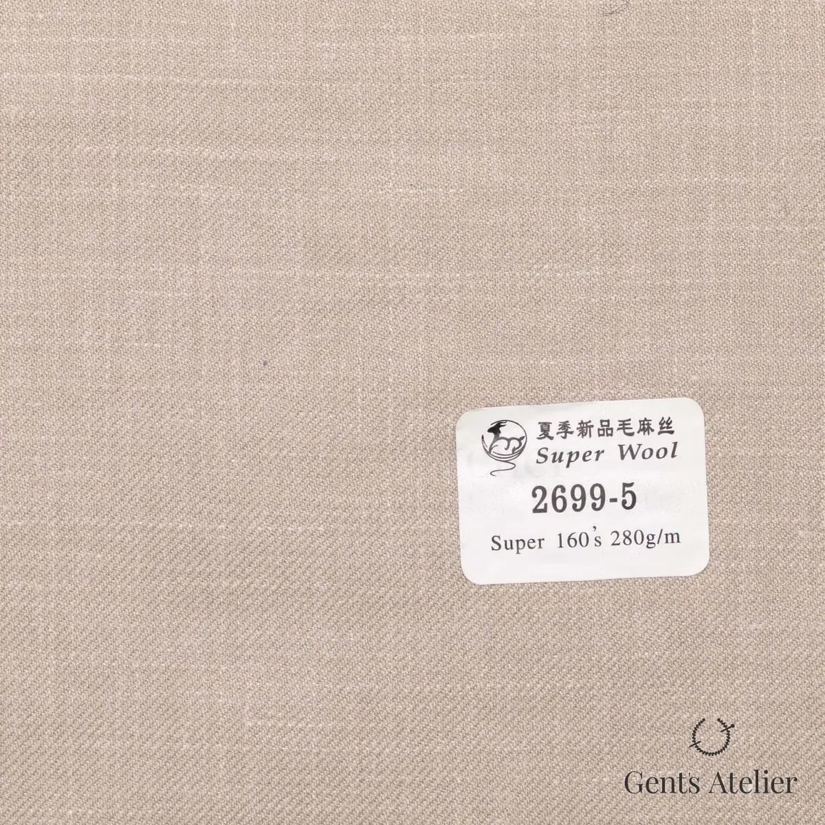 Образец ткани Gent's Colors 2699-5 с этикеткой, бежевый