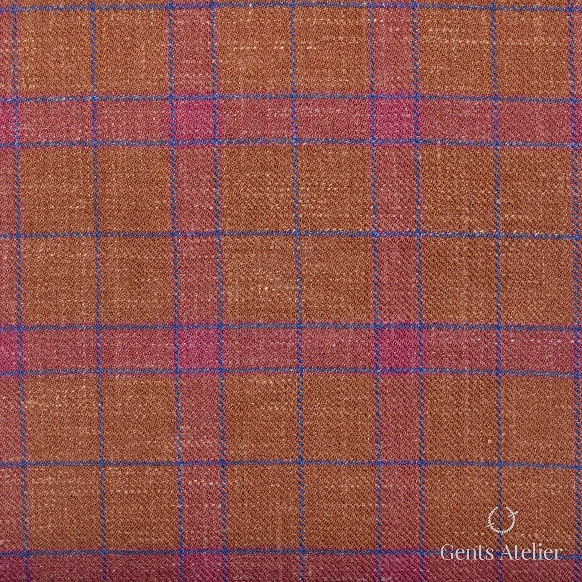 Костюм из Gent's Colors 2699-18 — терракотовый, Шерсть, лён, шёлк