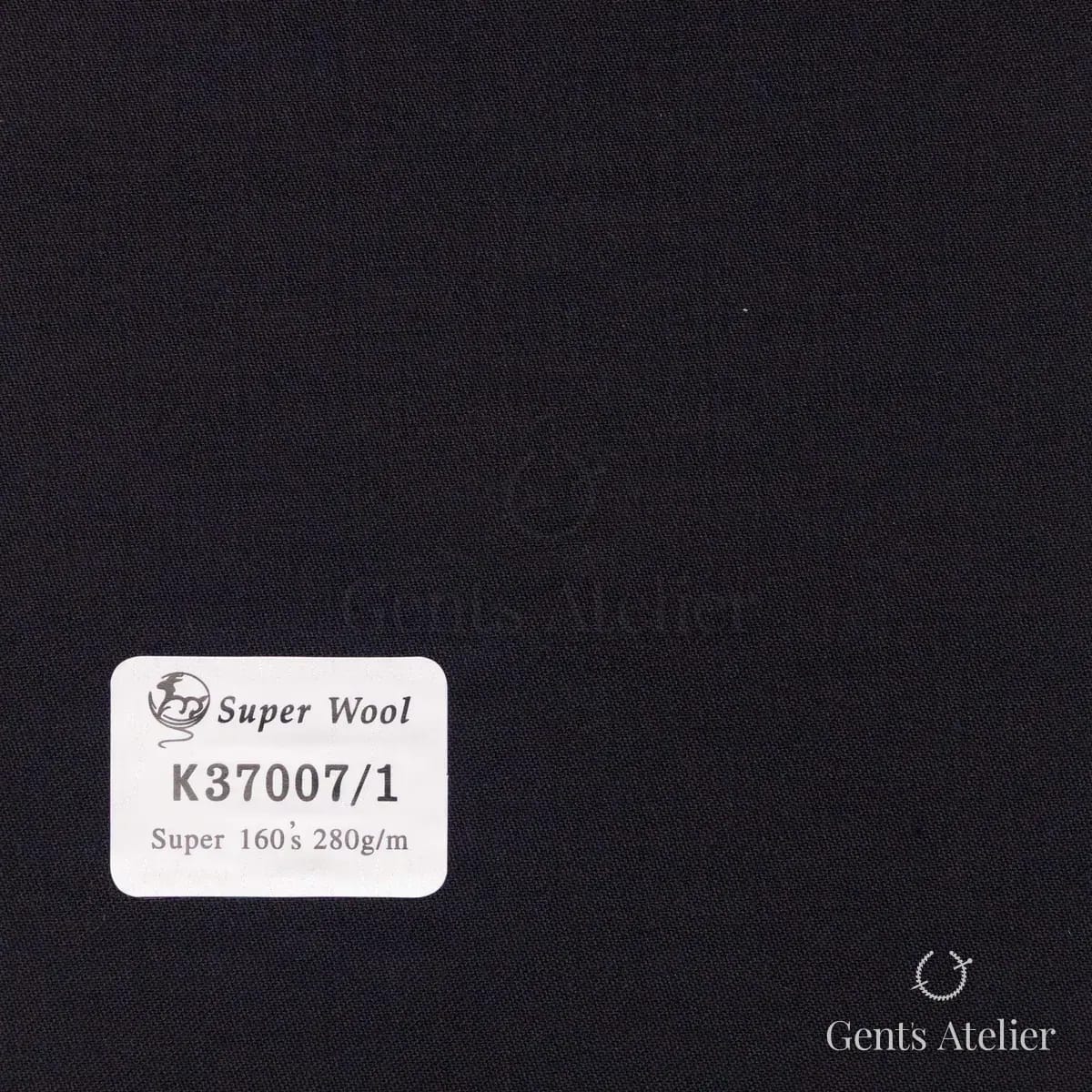 Образец ткани Gent's Colors K37007/1 с этикеткой, тёмно-синий