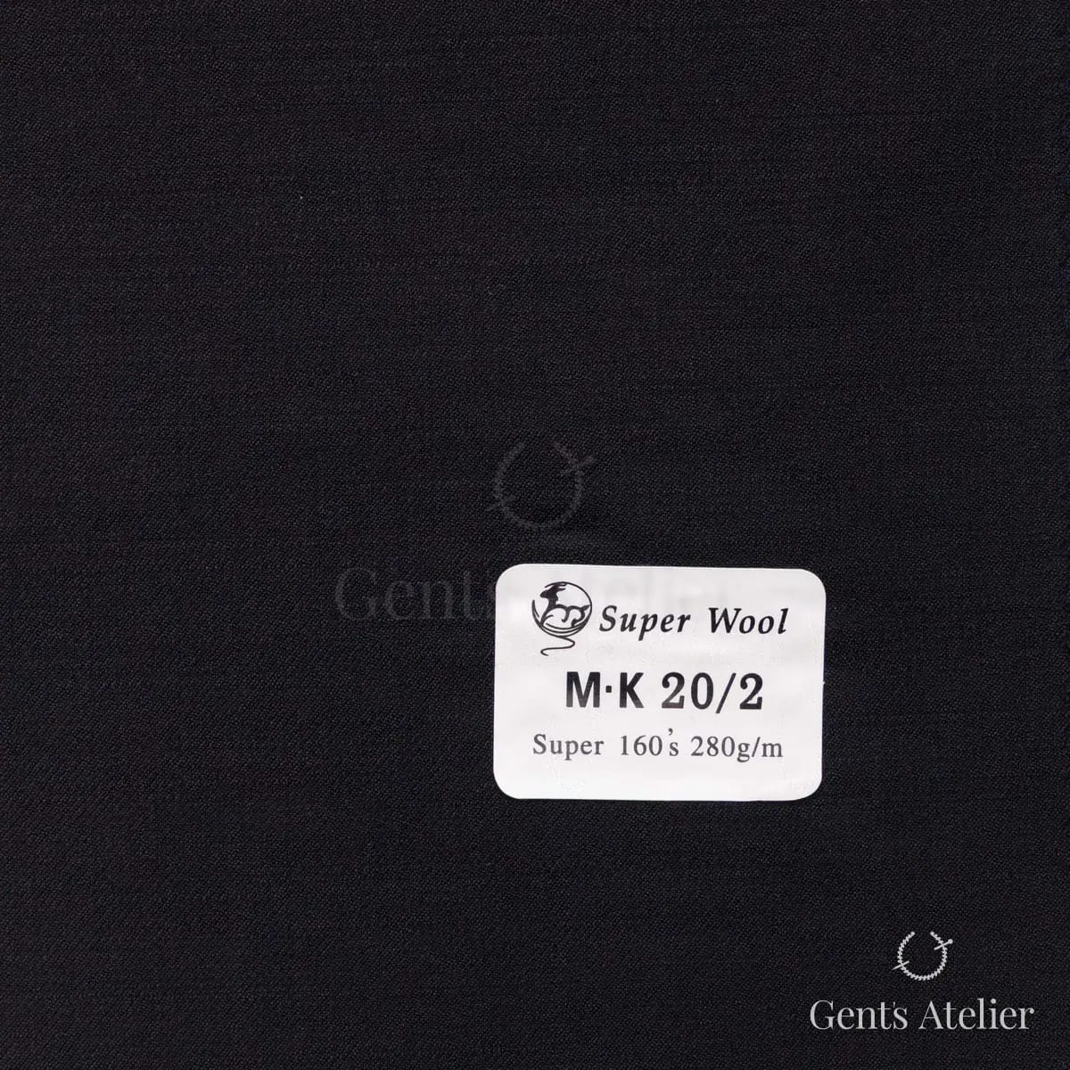Образец ткани Gent's Colors M·K20/2 с этикеткой, тёмно-синий
