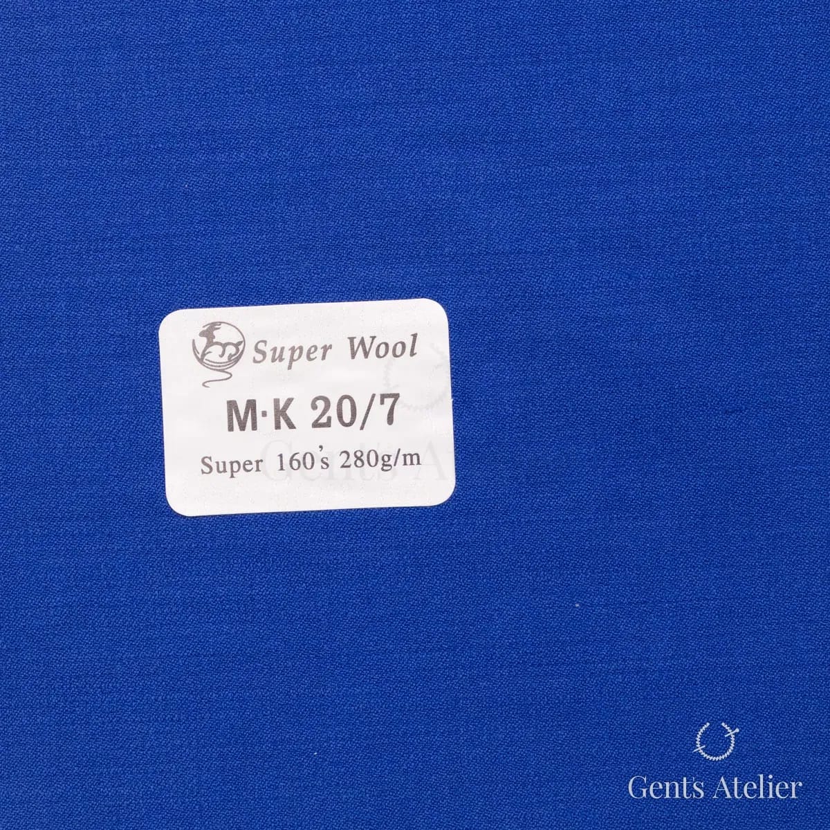Образец ткани Gent's Colors M·K20/7 с этикеткой, синий