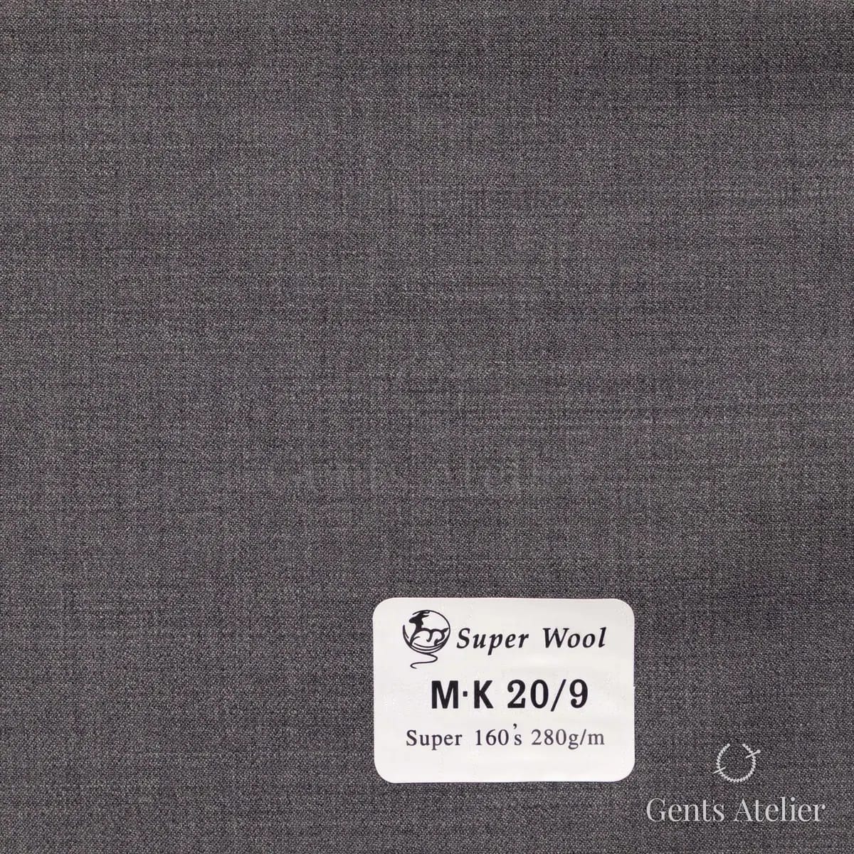 Образец ткани Gent's Colors M·K20/9 с этикеткой, серый