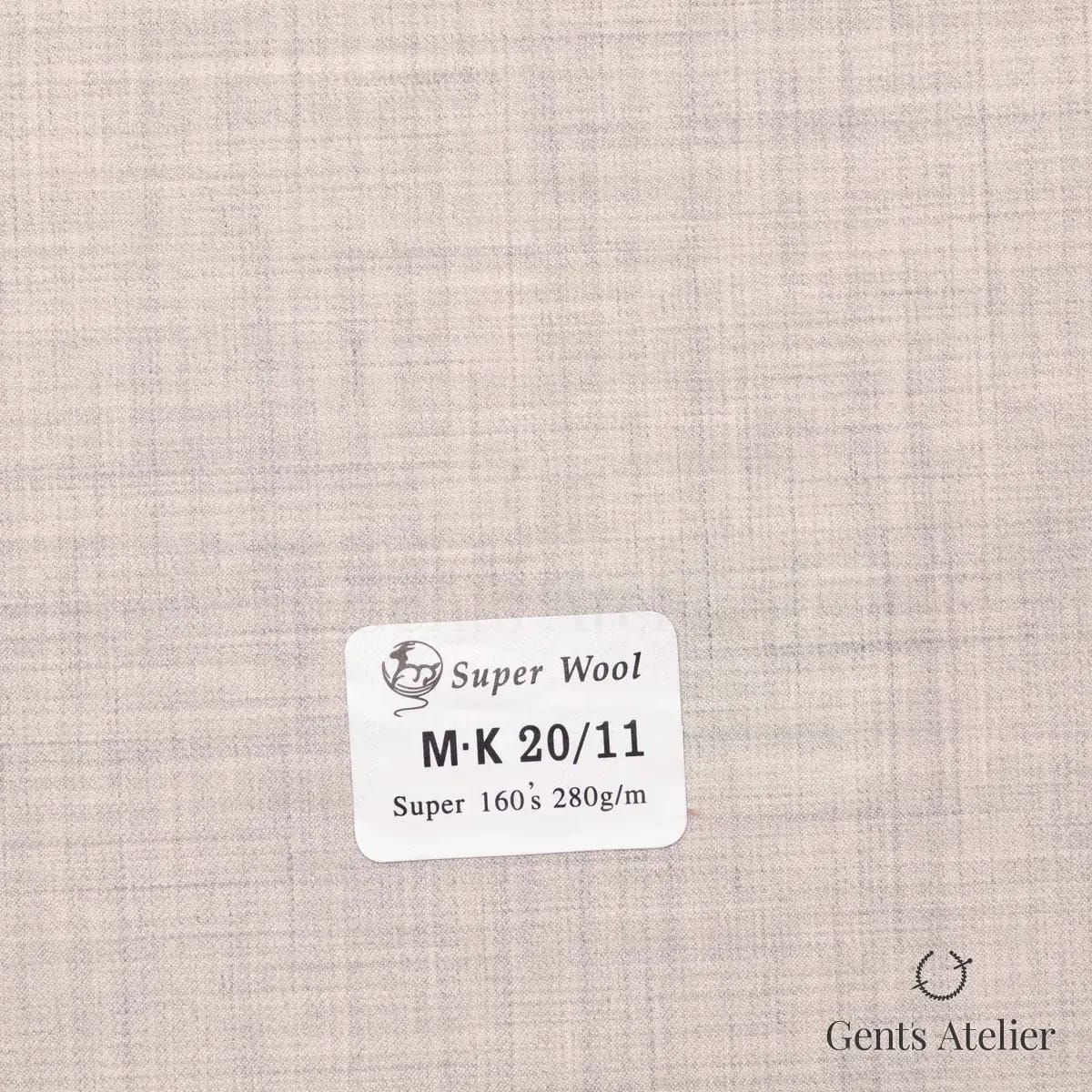 Образец ткани Gent's Colors M·K20/11 с этикеткой, кремовый