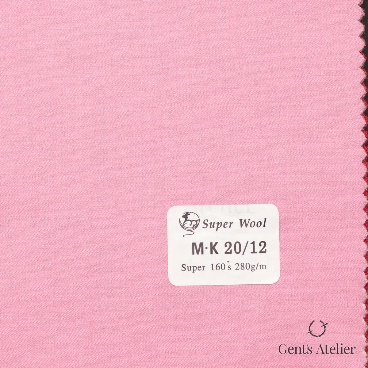 Образец ткани Gent's Colors M·K20/12 с этикеткой, розовый
