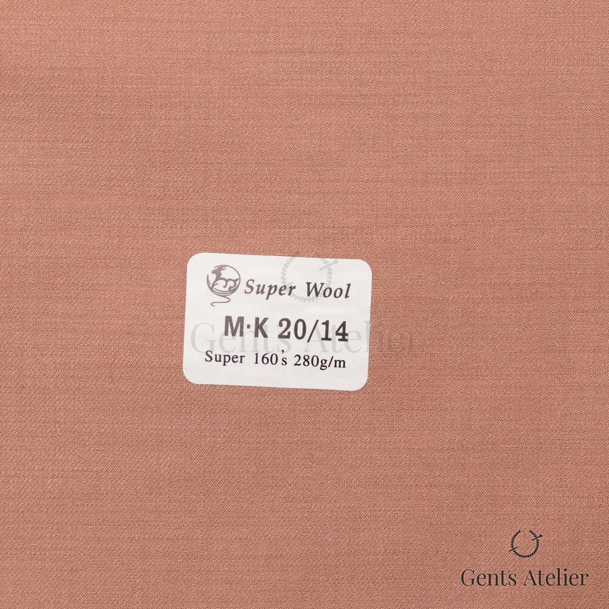 Образец ткани Gent's Colors M·K20/14 с этикеткой, терракотовый